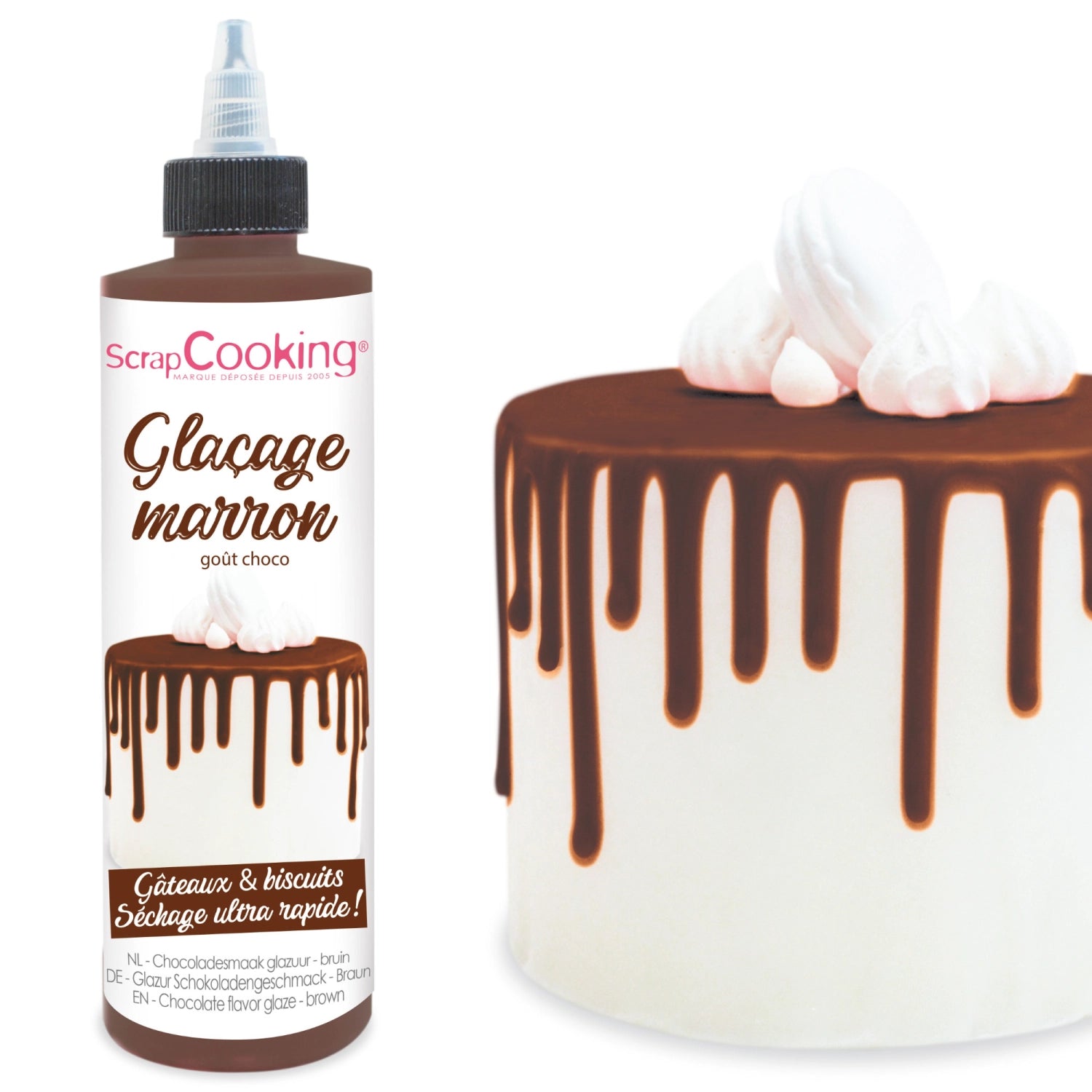 Schokoladengeschmacksglasur Drip Cake, braun 130g