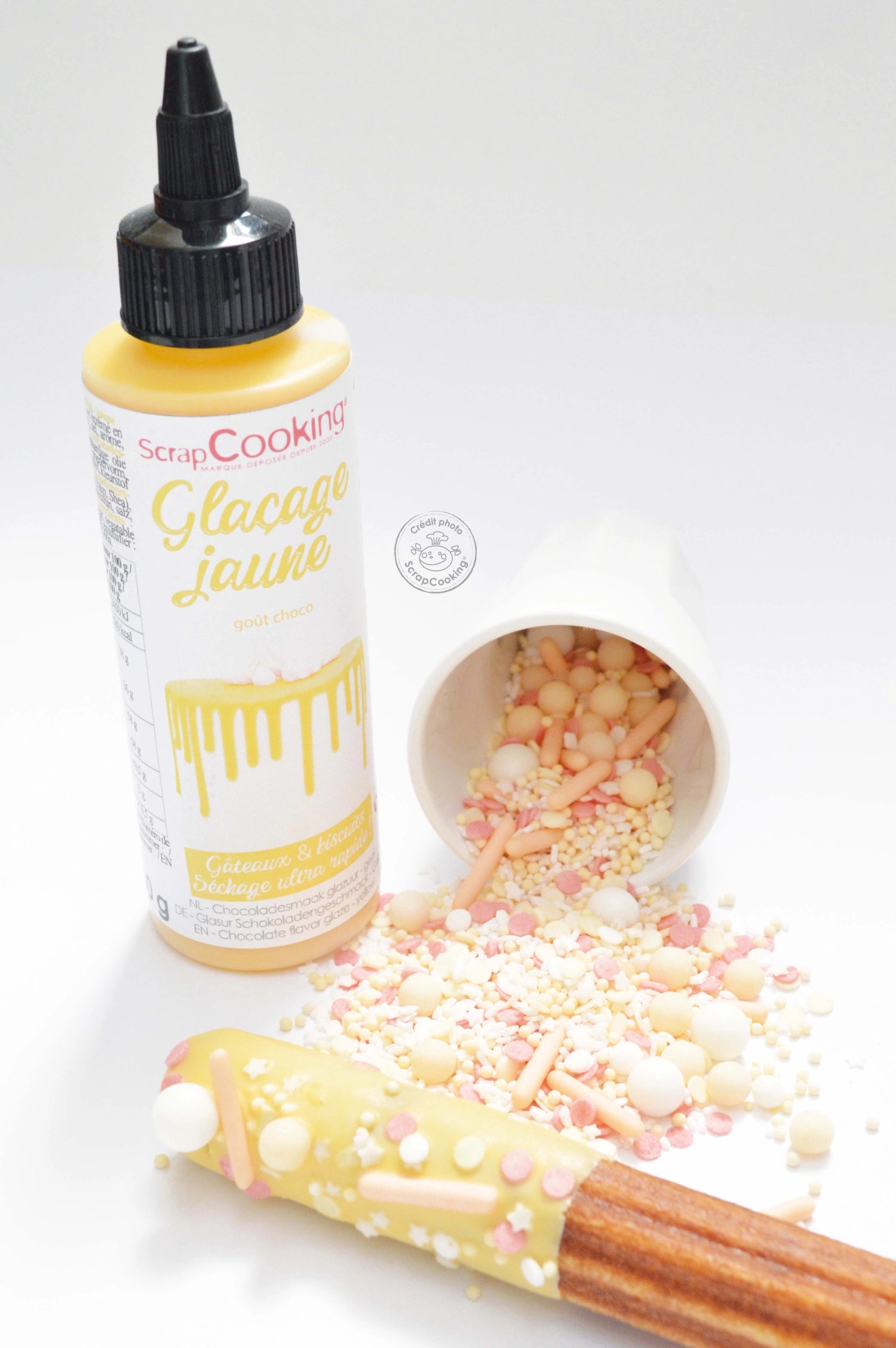 Glassa gusta di cioccolato torta a goccia, 130 g giallo