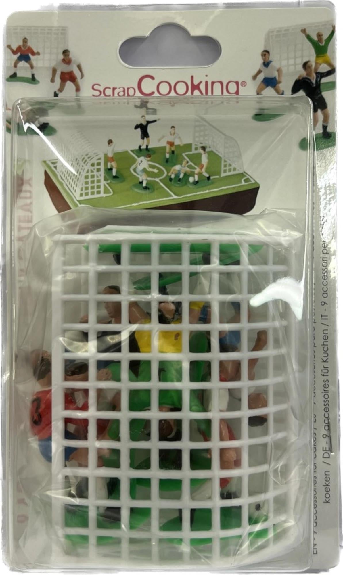 9 detailreiche Fussballfiguren für einzigartige Kuchendekorationen.