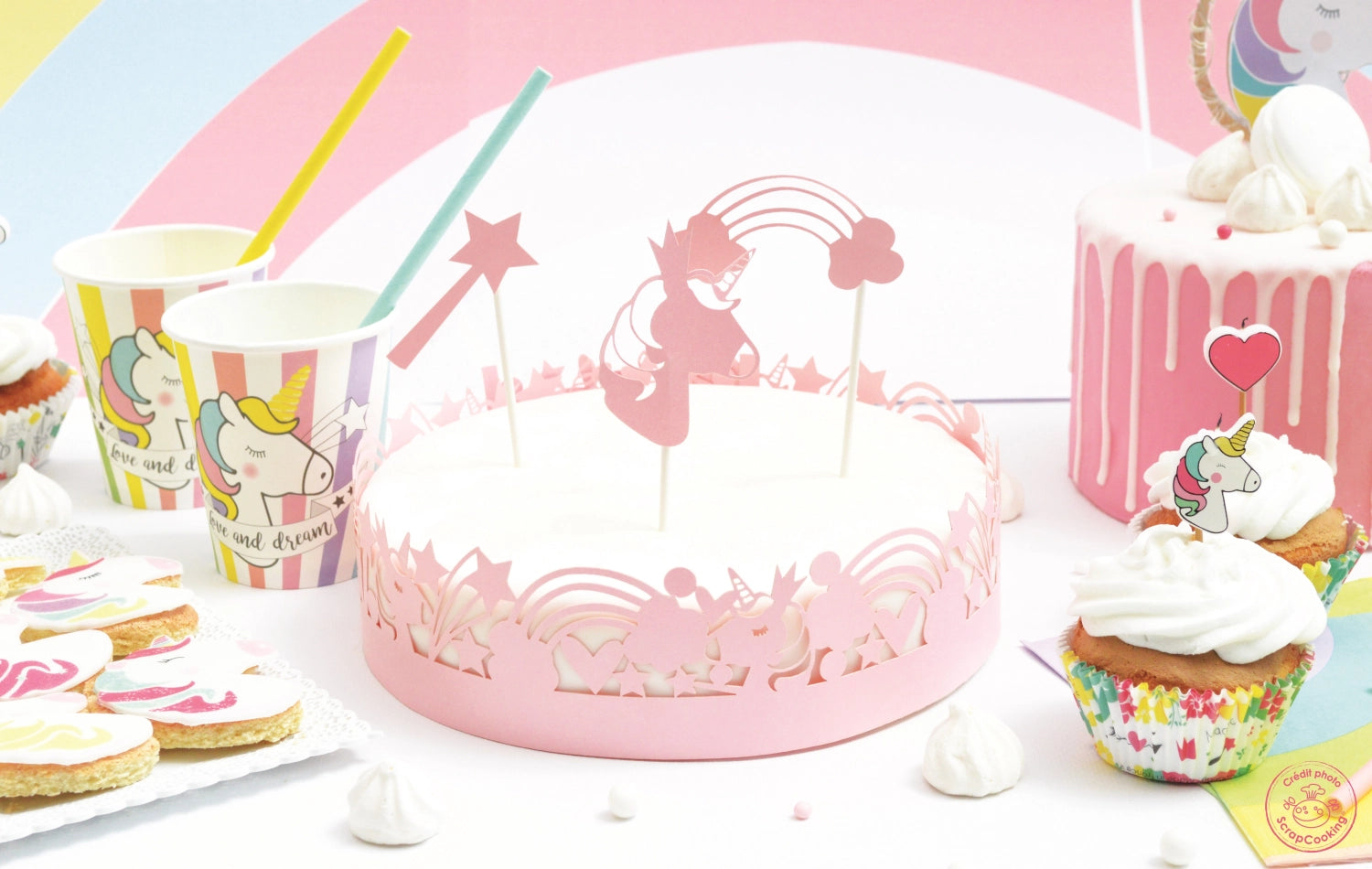 8 morceaux de bougies licorne