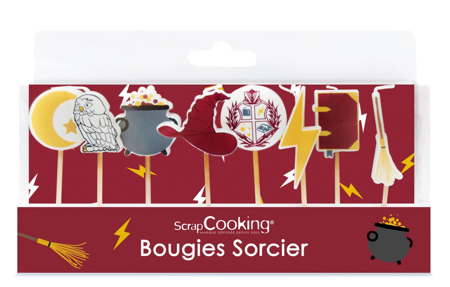 Zauberhaftes 8-teiliges Kerzen-Set von Scrap Cooking, ideal für kreative Deko-Ideen und festliche Stimmung zu besonderen Anlässen.