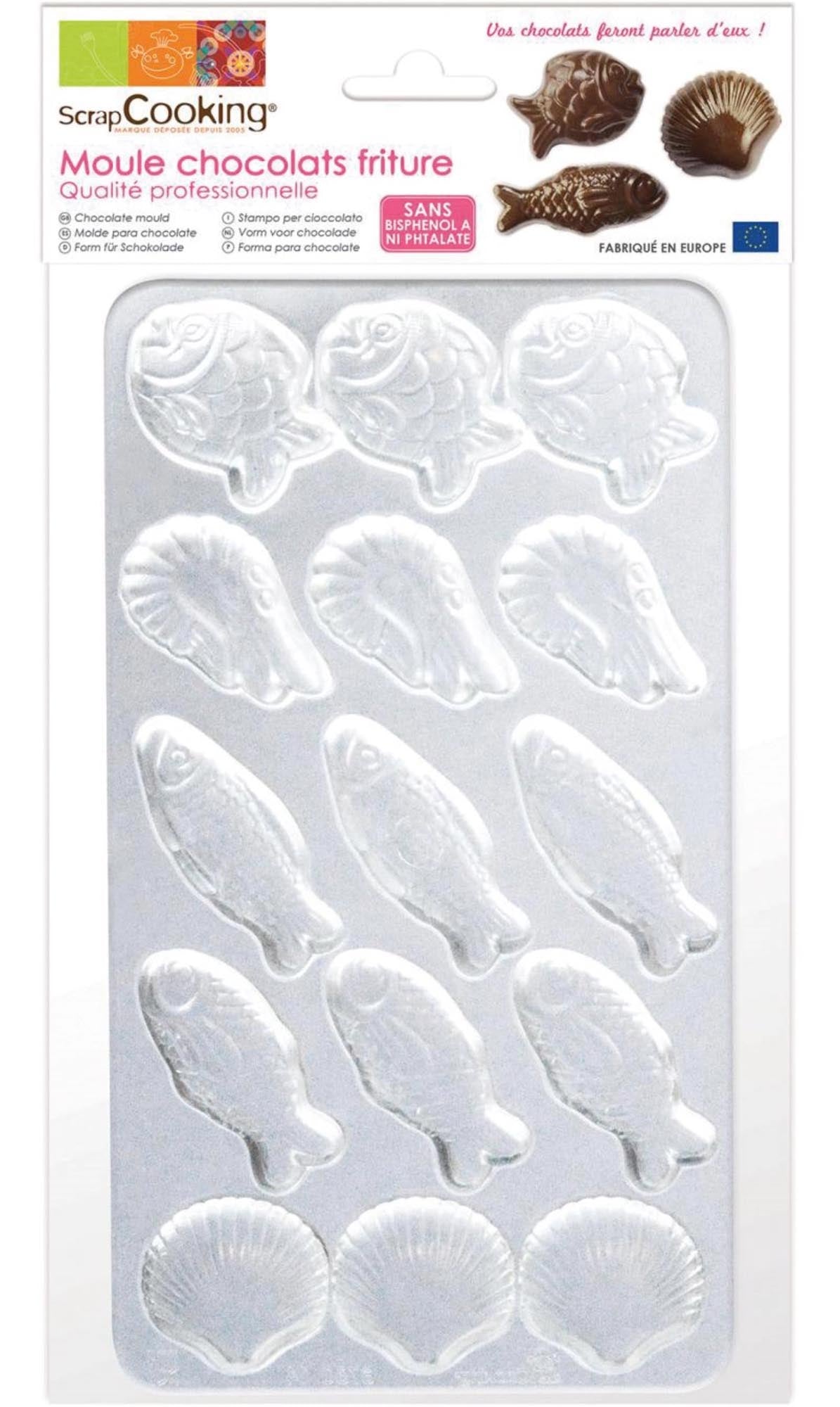 Transparente Schokoladenform von Scrap Cooking: Perfekt für kreative, kunstvolle Schokoladenkreationen. Flexibel, hitzebeständig, spülmaschinenfest.