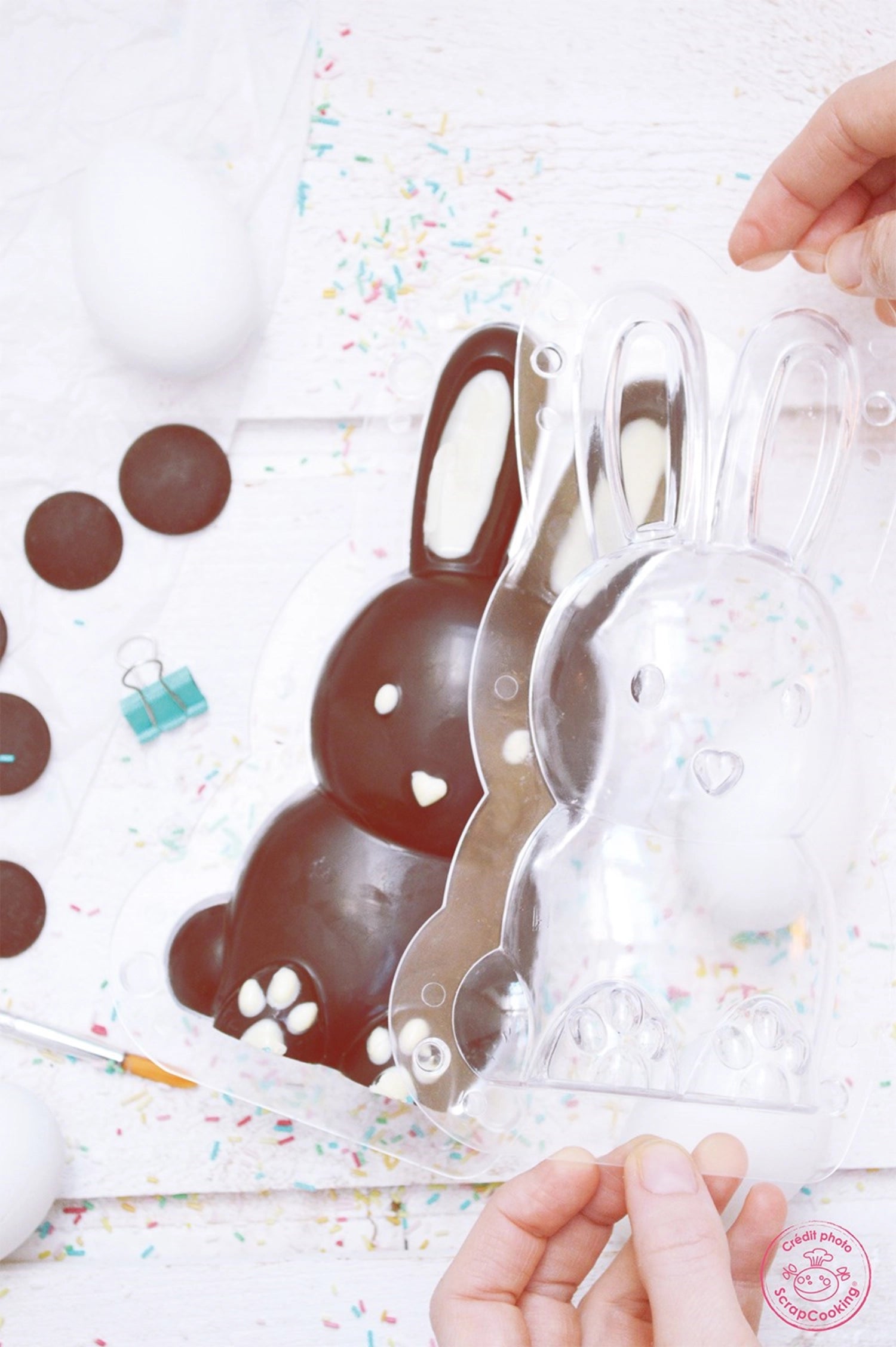 Hare di forma al cioccolato 3D