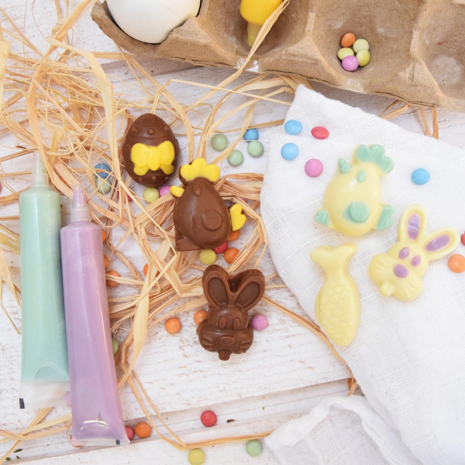 Abbaye avec chocolat goût pastel jaune 25g