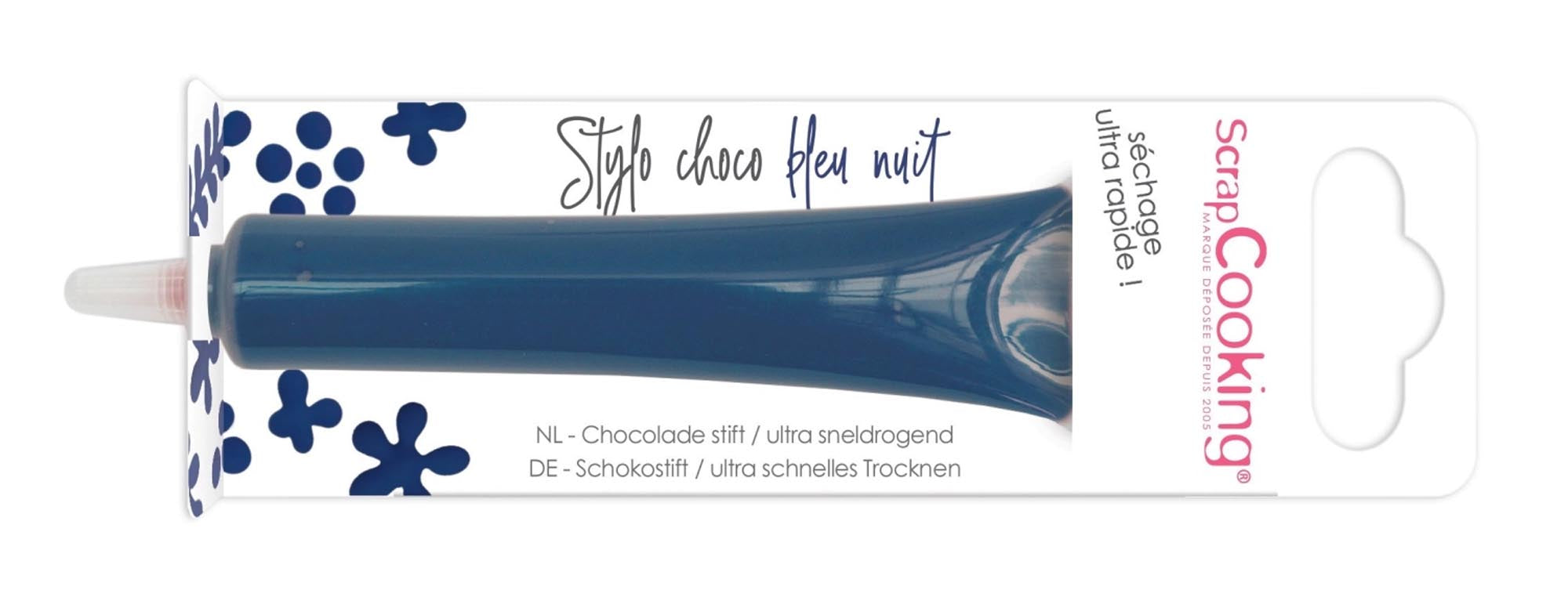 Entdecken Sie den einzigartigen Stift mit Schokoladengeschmack nachtblau von Scrap Cooking. Ideal für kreative Dekoration von Desserts und Kuchen!