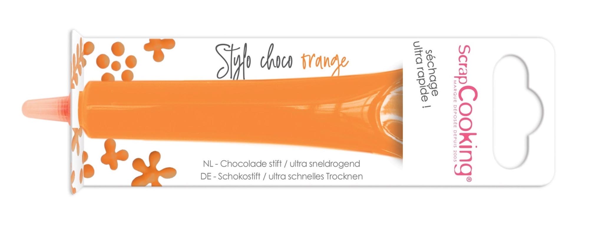 Schokoladenstift orange, 25g, Scrap Cooking: Verfeinern Sie Desserts mit fruchtiger Orangennote und cremiger Schokolade. Ideal für kreative Backkunst.