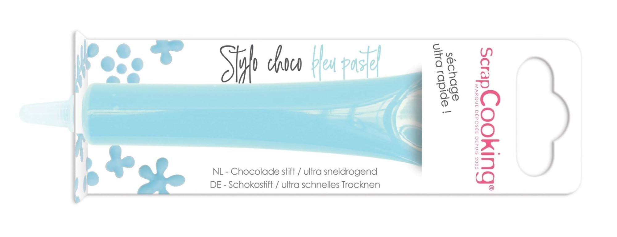 Entdecken Sie den Stift mit Schokoladengeschmack pastelblau 25g von Scrap Cooking. Ideal zum Dekorieren von Torten, Desserts und Keksen. Kreativ und köstlich!