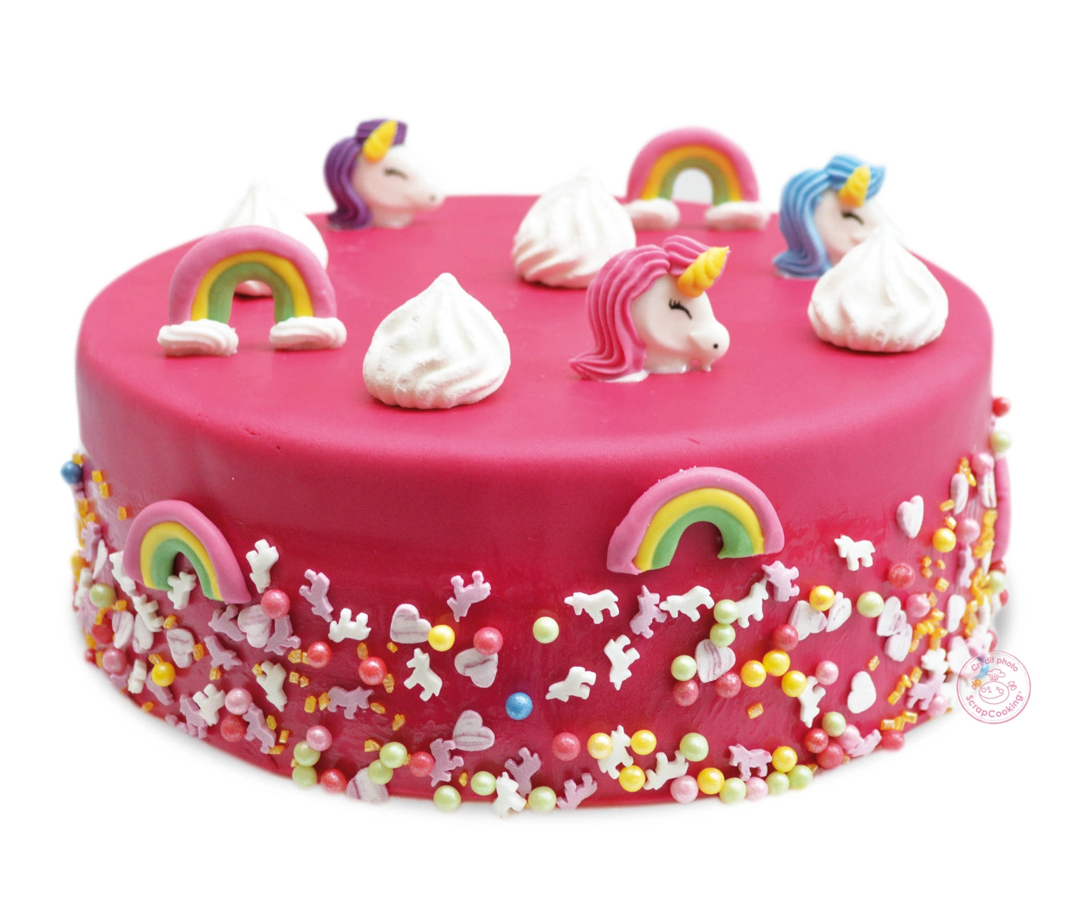 Leuchtende fuchsia Zuckerpaste in 250g, ideal für kunstvolle Tortendekoration und kreative Backideen von Scrap Cooking.