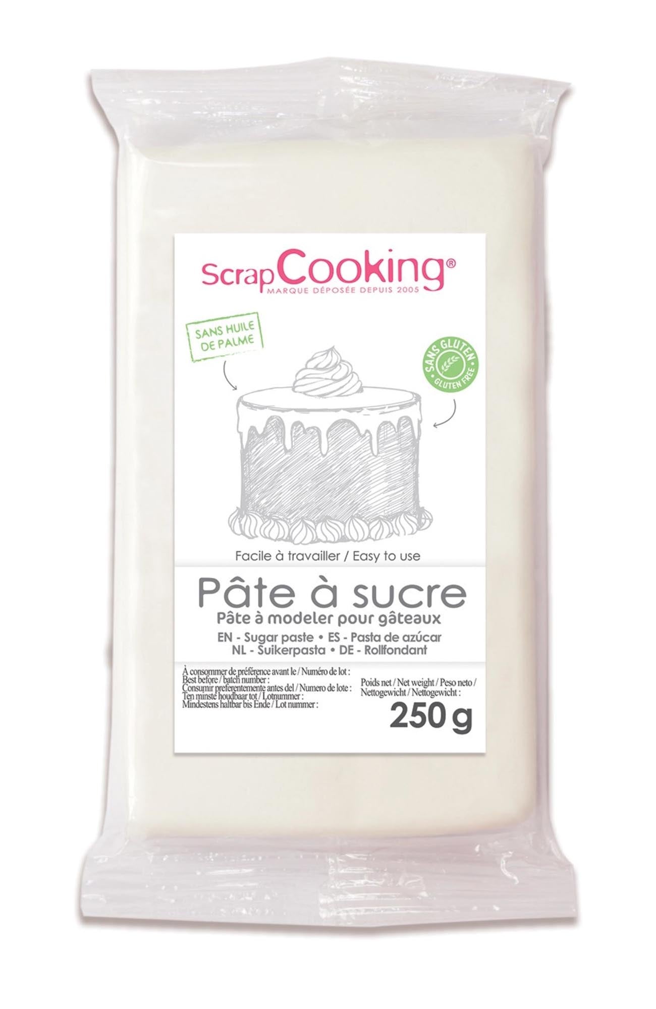 Zuckerpaste Vanille Aroma von ScrapCooking, 250g: Ideal zum Dekorieren von Kuchen, modellierbar, geschmackvoll und einfach zu handhaben.
