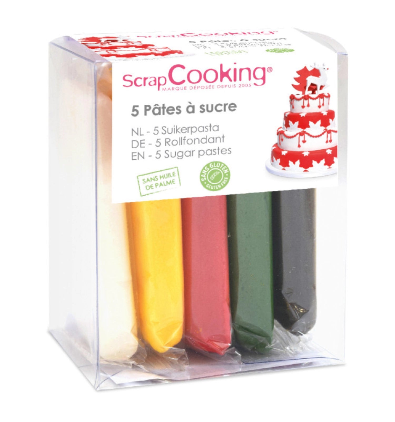 Set of 5 sugar paste Christmas 5x80g