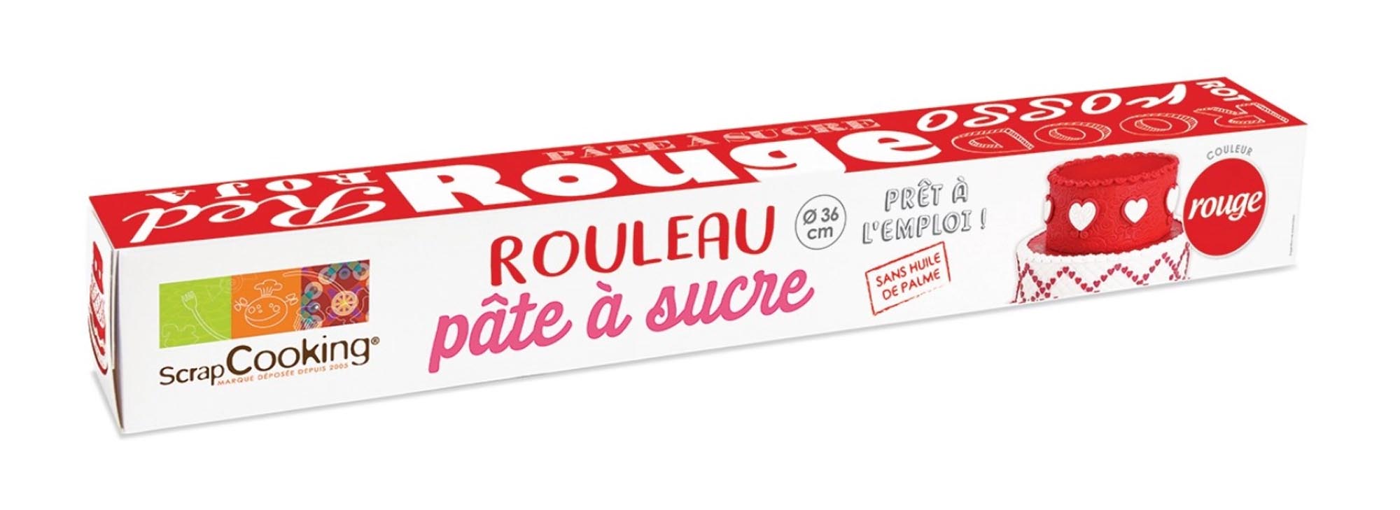 Entdecken Sie den Scrap Cooking Zuckerfondant in Rot (D36cm, 430g) für kreative Tortendekoration. Hochwertig, geschmeidig und geschmackvoll!