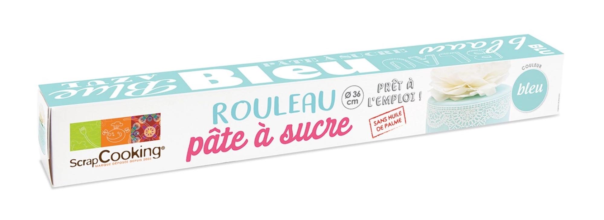 Blauer Zuckerfondant, 36cm, 430g: Perfekt für kreative Tortendekorationen, geschmeidig, leicht formbar, ideal für festliche Anlässe.