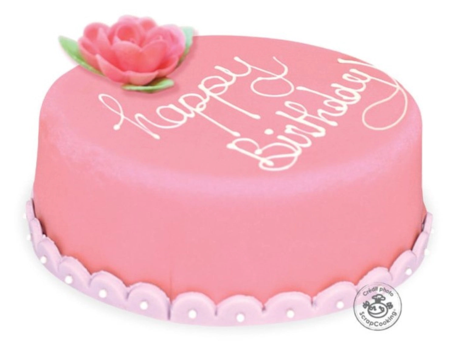 Zuckerfondant in zartem Rosa, 36 cm Durchmesser, 430 g: Ideal für kreative Tortenkunst, geschmeidig und flexibel für perfekte Ergebnisse.