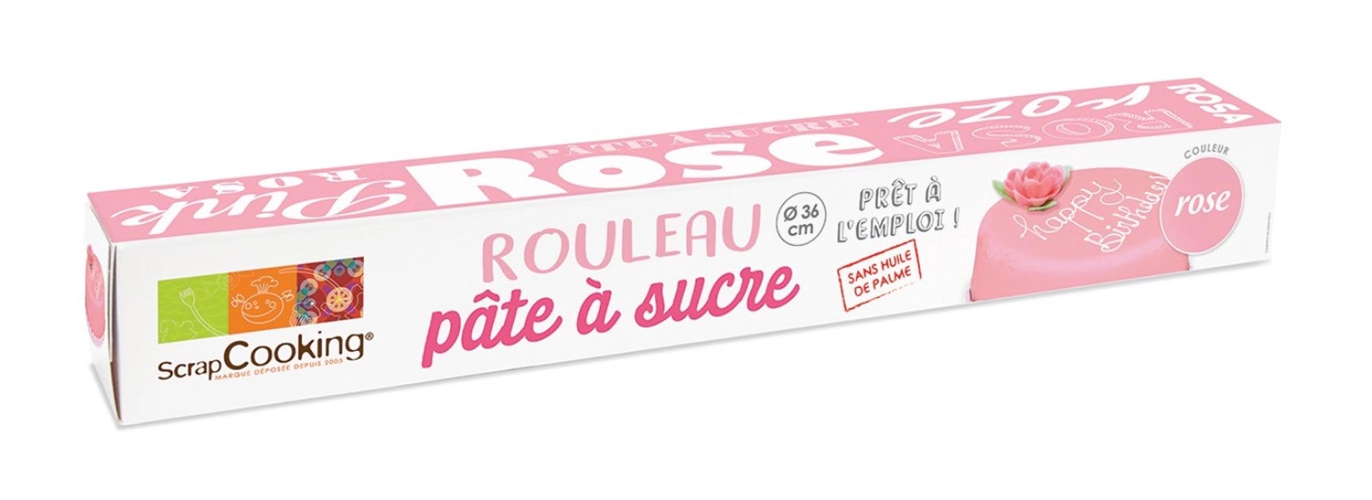 Rosa Zuckerfondant D36cm, 430g: Perfekt für Torten, flexibel, geschmeidig, ideal für kreative Backprojekte.