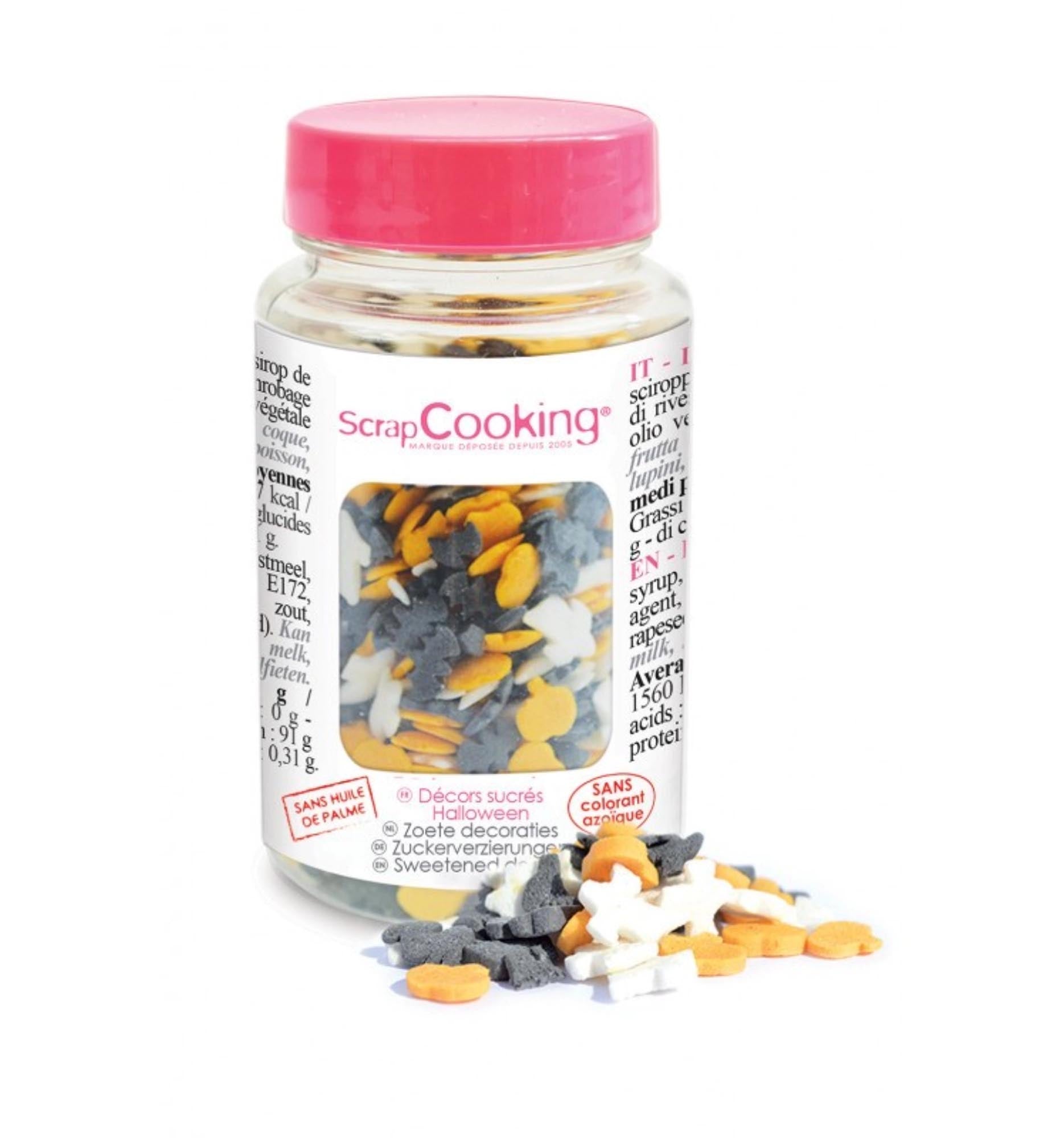 Verleihen Sie Ihren Halloween-Leckereien mit dem Deko Zucker Halloween 50g von Scrap Cooking gruselige Farben und Formen. Ideal für kreative Backideen!
