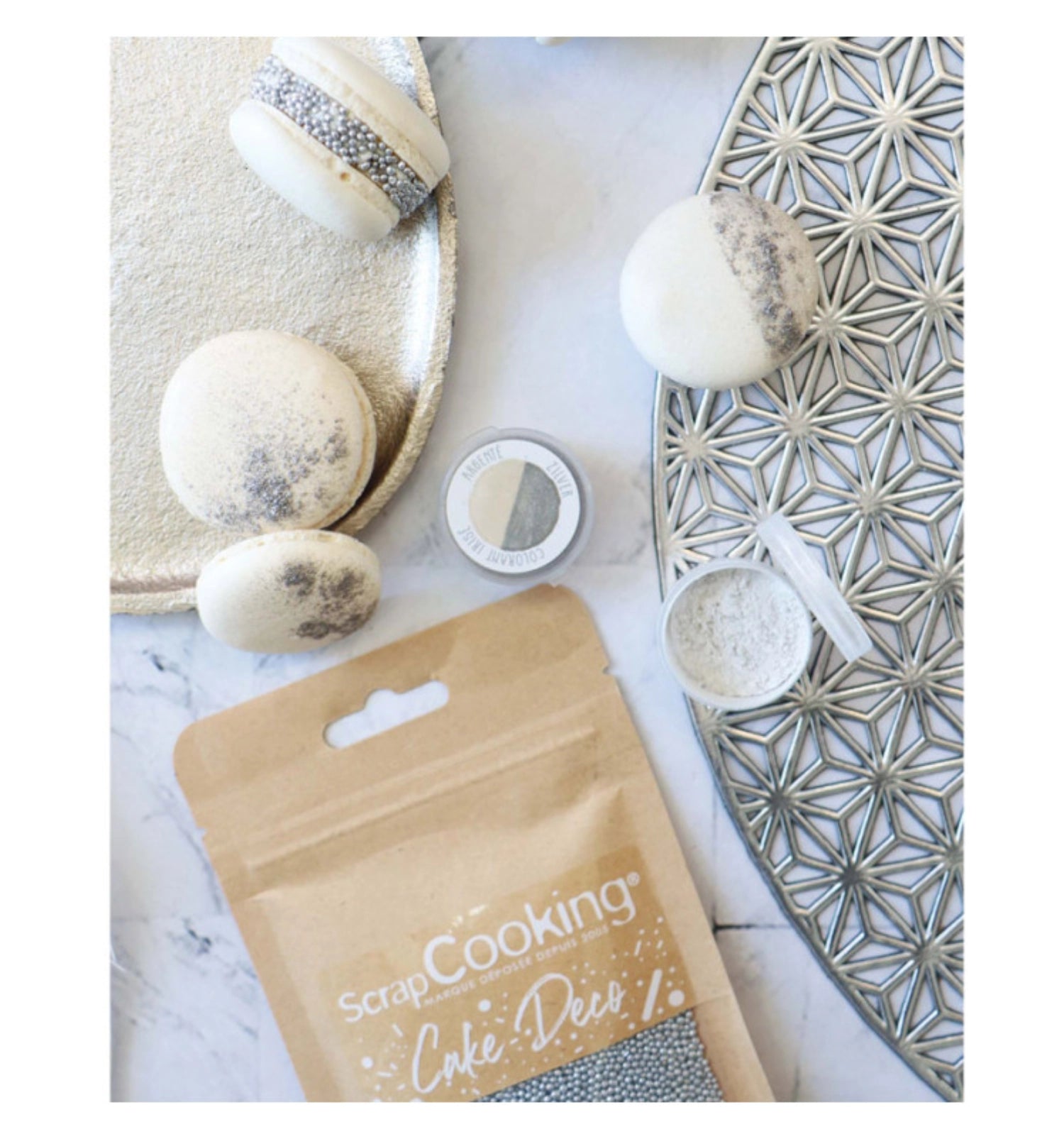 Decorative sugar mini pearls silver 80g