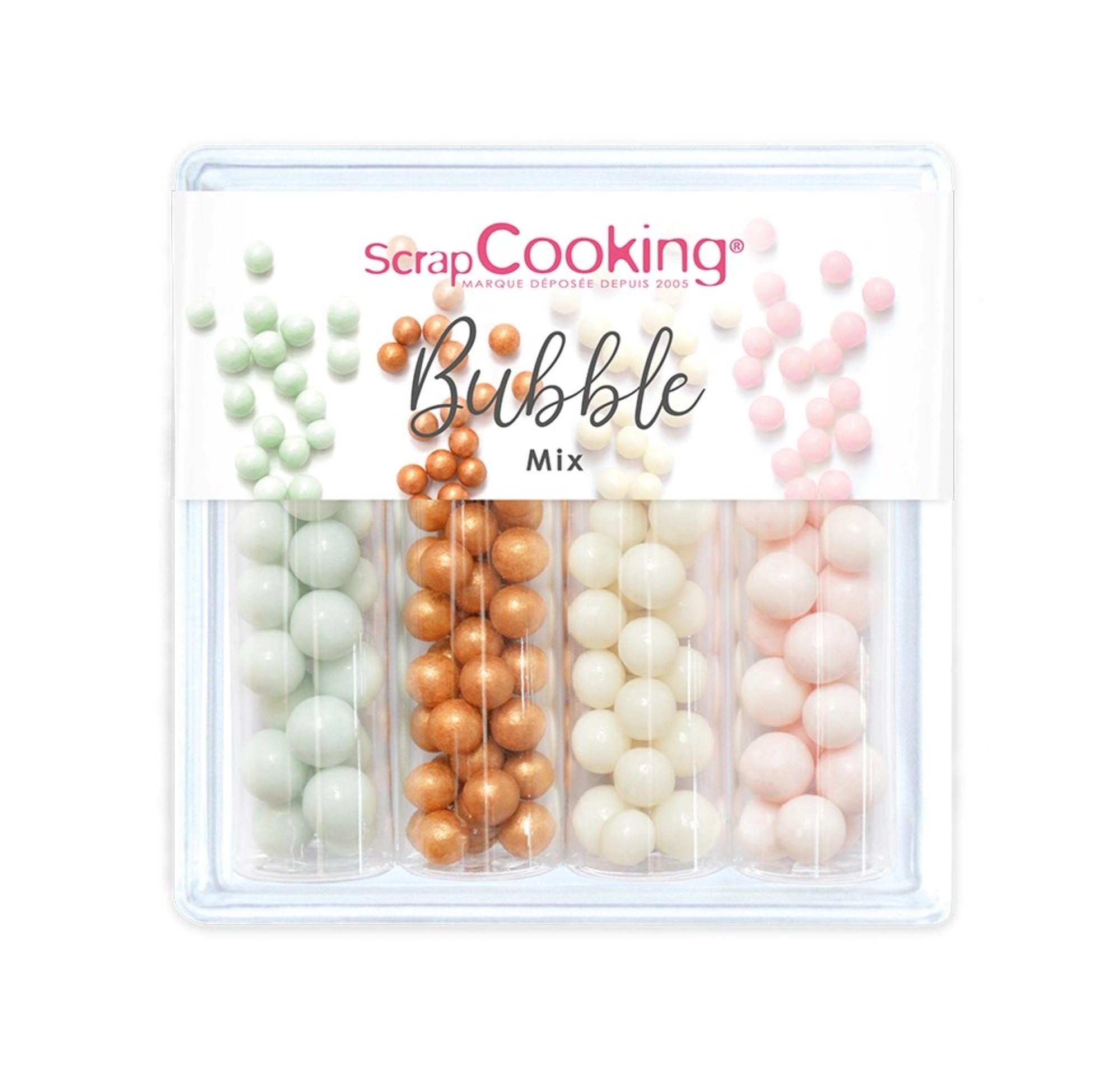 4er Set Zuckerdekors Bubble Mix: 62g bunte, verspielte Zuckerformen für kreative Kuchen, Cupcakes & Kekse. Perfekt für jeden Anlass!