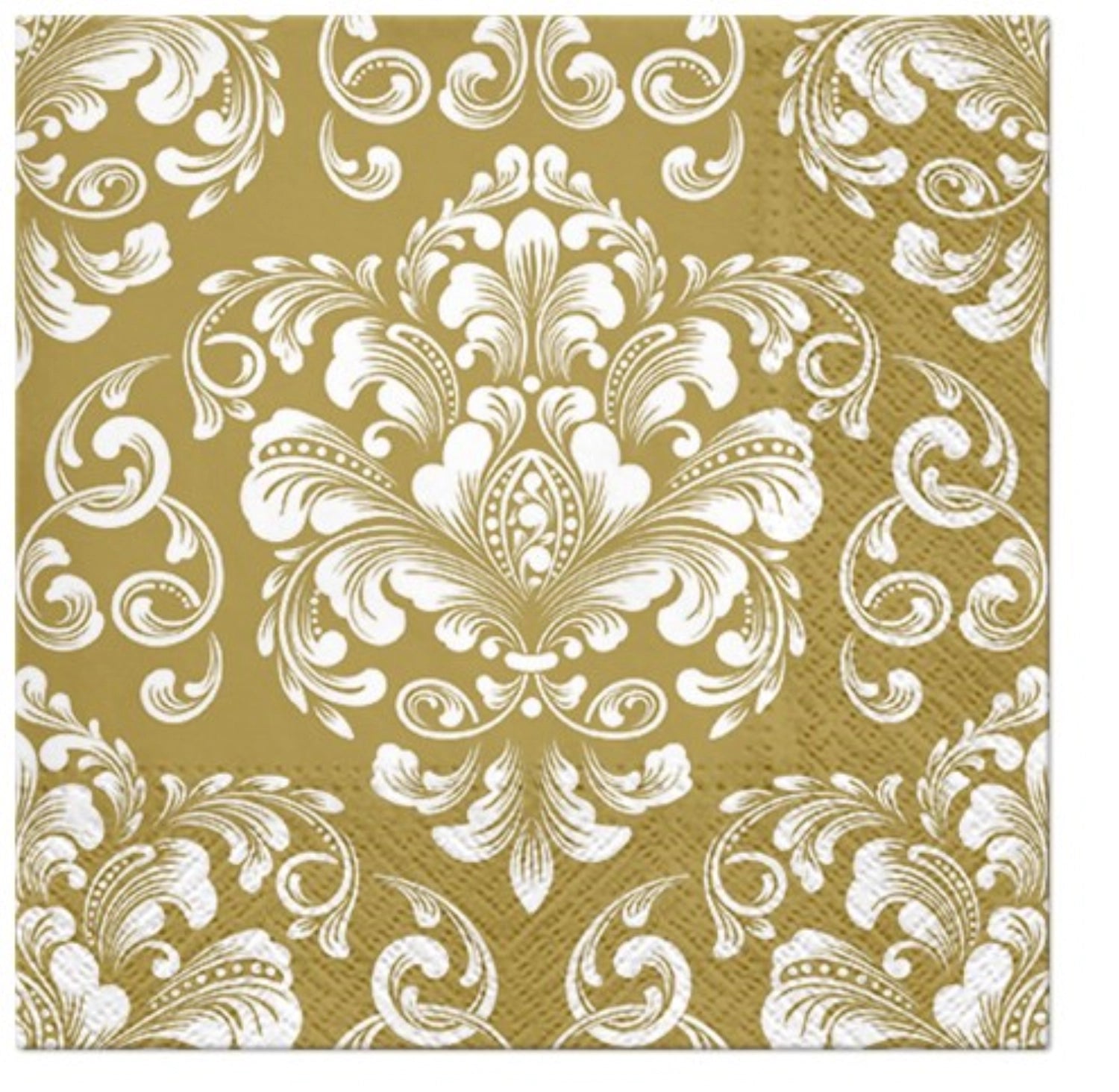 Servietten Lunch 20x Ornament gold, 33x33cm in Gold präsentiert im Onlineshop von KAQTU Design AG. Servietten ist von PAW