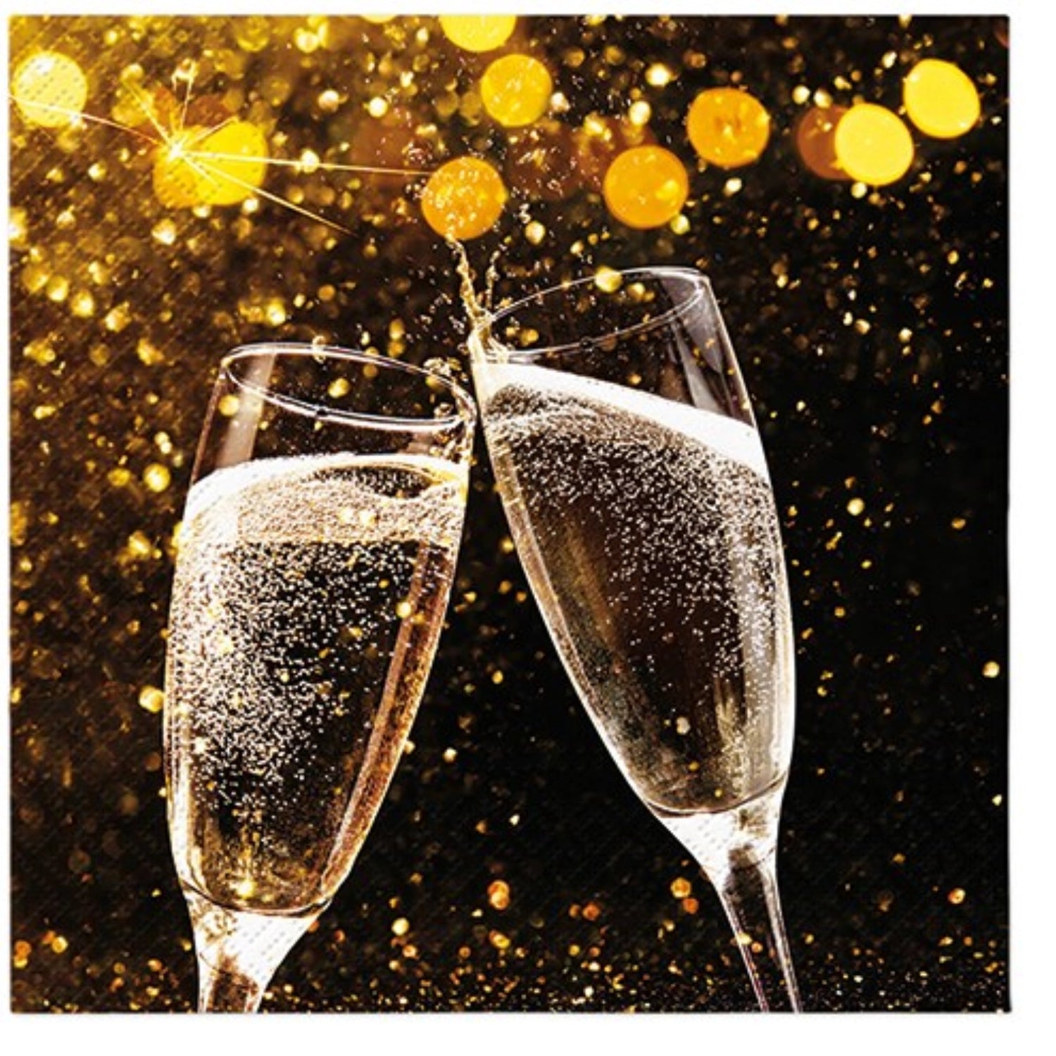 Servietten Lunch 20x Sparks of Celebration, 33x33cm in Gold präsentiert im Onlineshop von KAQTU Design AG. Servietten ist von PAW
