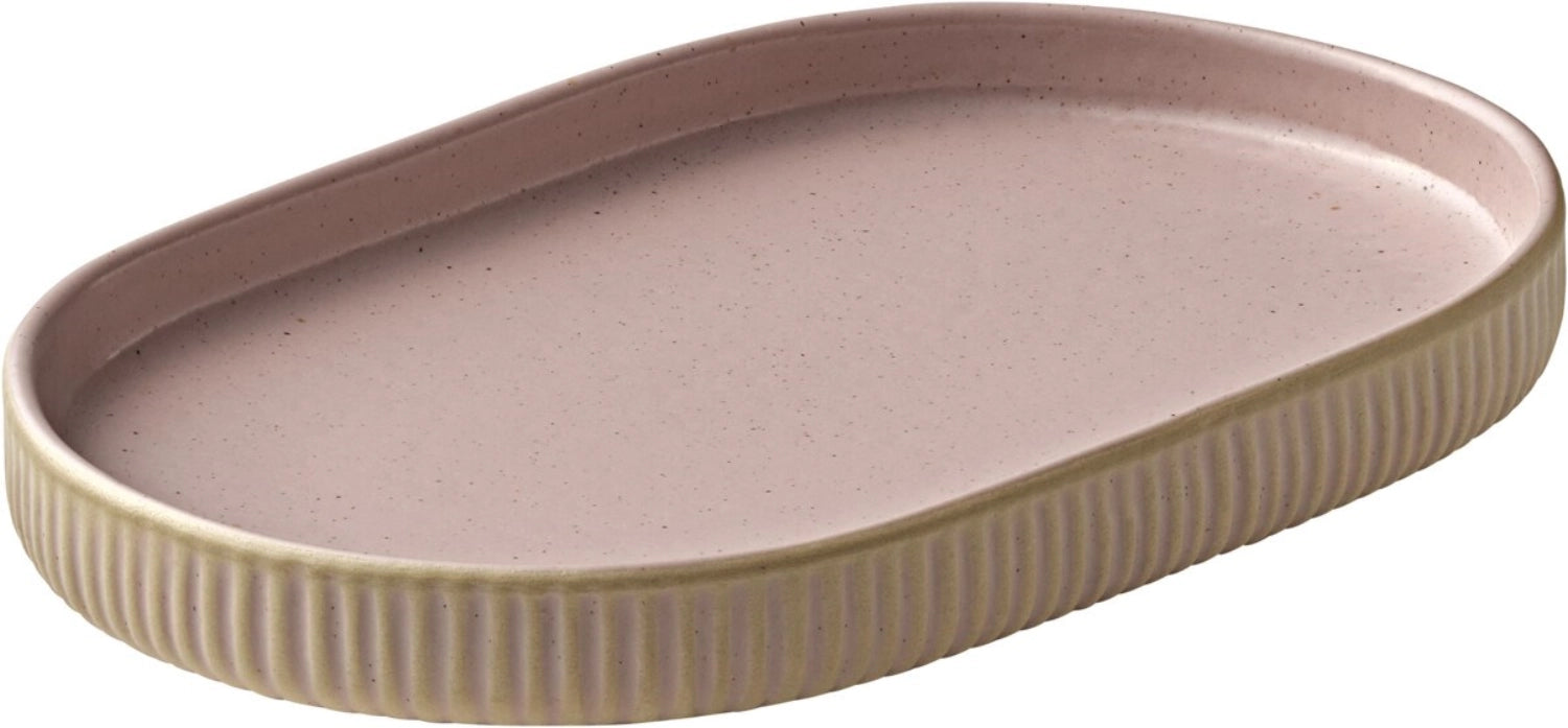 Parco giochi nara plate ovale rilievo rosé 18x11cm h2cm