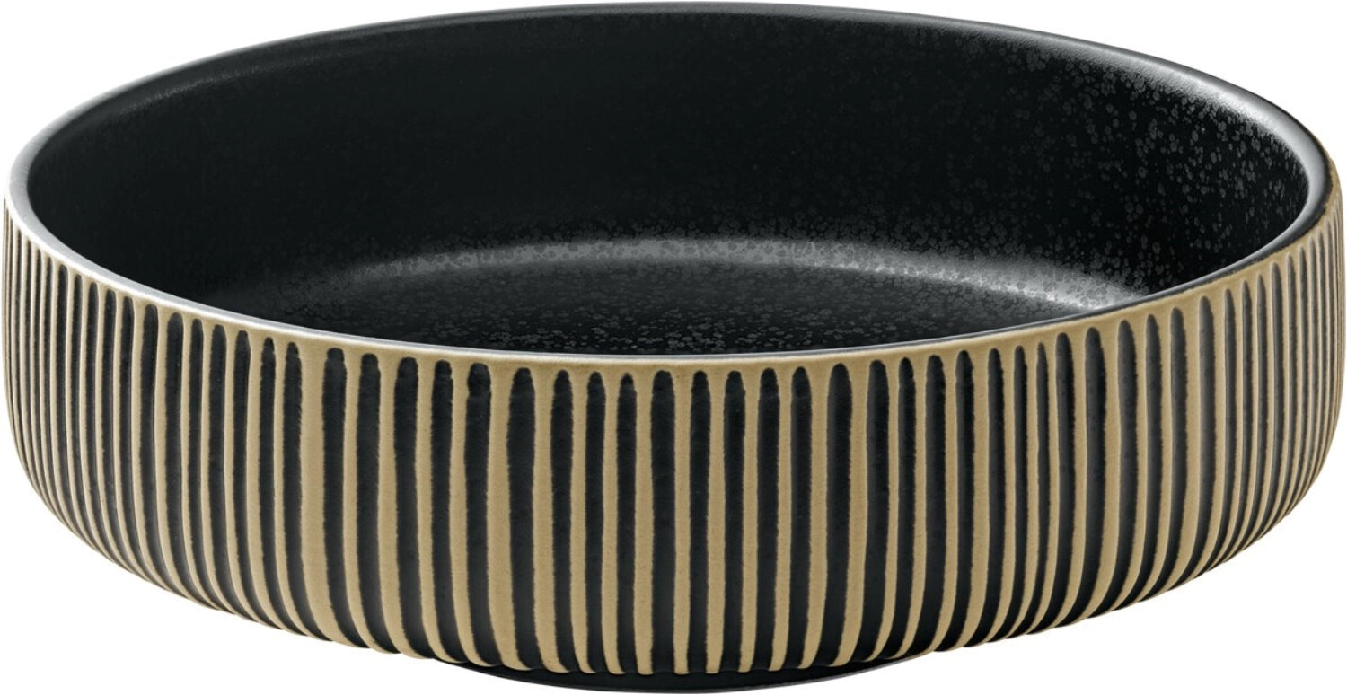 Playground Nara Schüssel Relief schwarz weiss D16cm 0.71lt