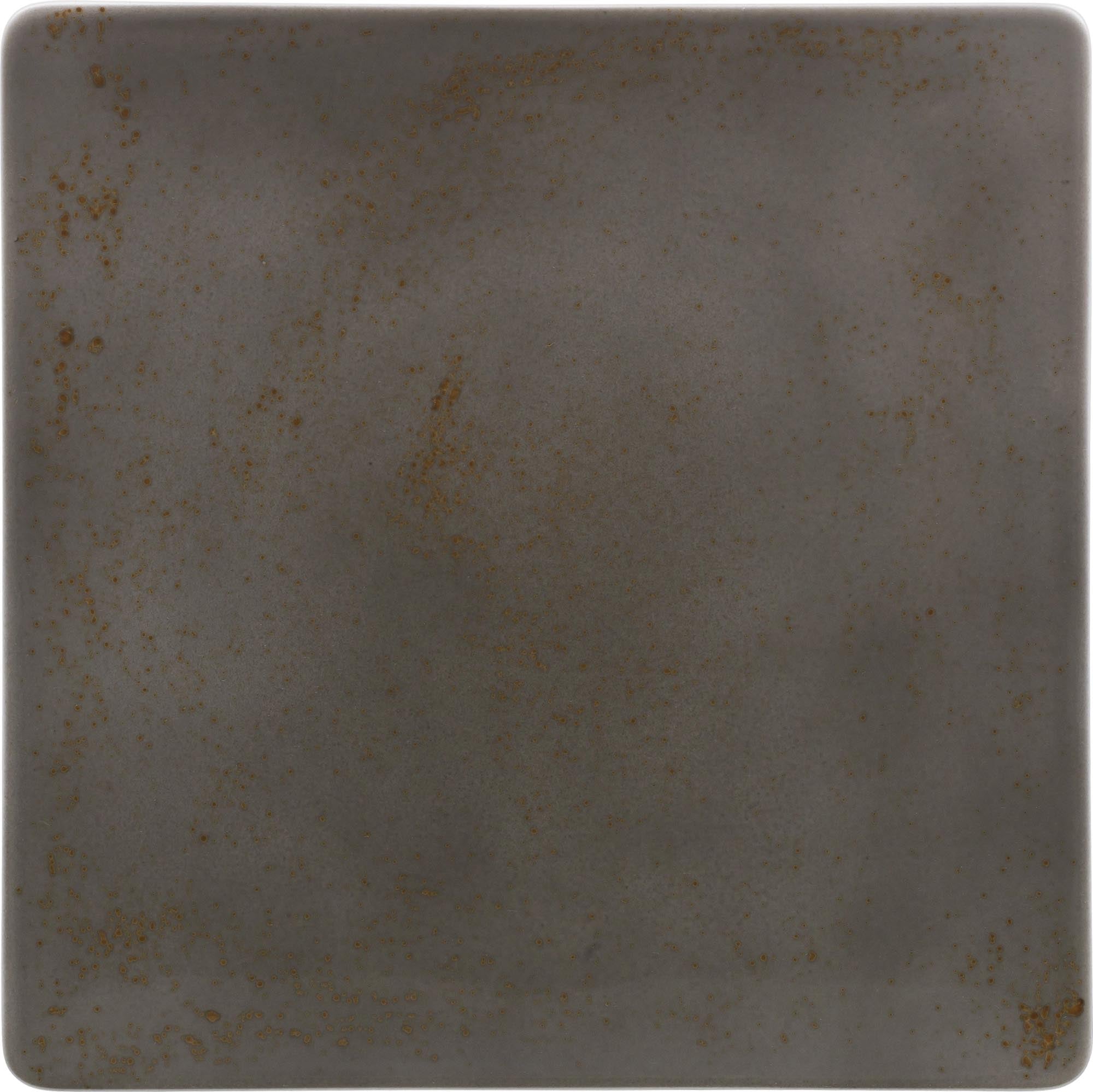 Eleganter, quadratischer 24cm Teller aus hochwertigem Porzellan in Dunkelgrau von Schönwald, ideal für stilvolle Präsentationen.