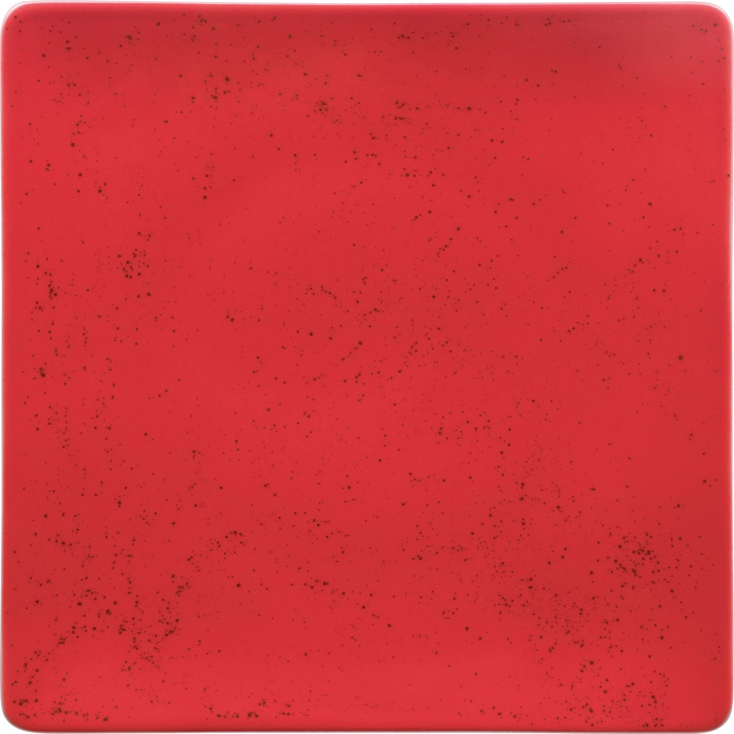Pottery Unique Red Teller flach quadratisch coupe 24cm