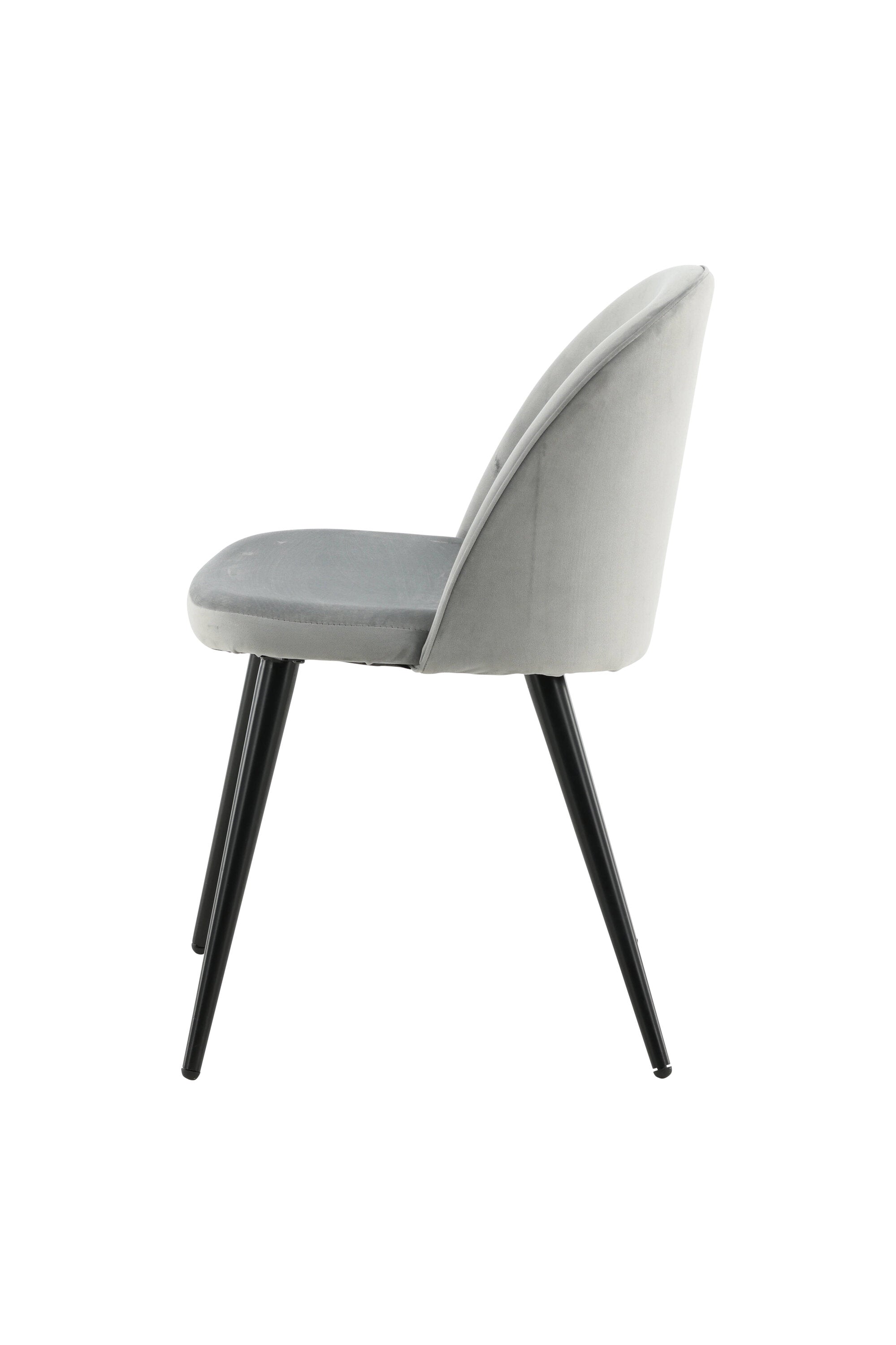 Velvet Stuhl in Hellgrau/Schwarz präsentiert im Onlineshop von KAQTU Design AG. Schalenstuhl ist von Venture Home