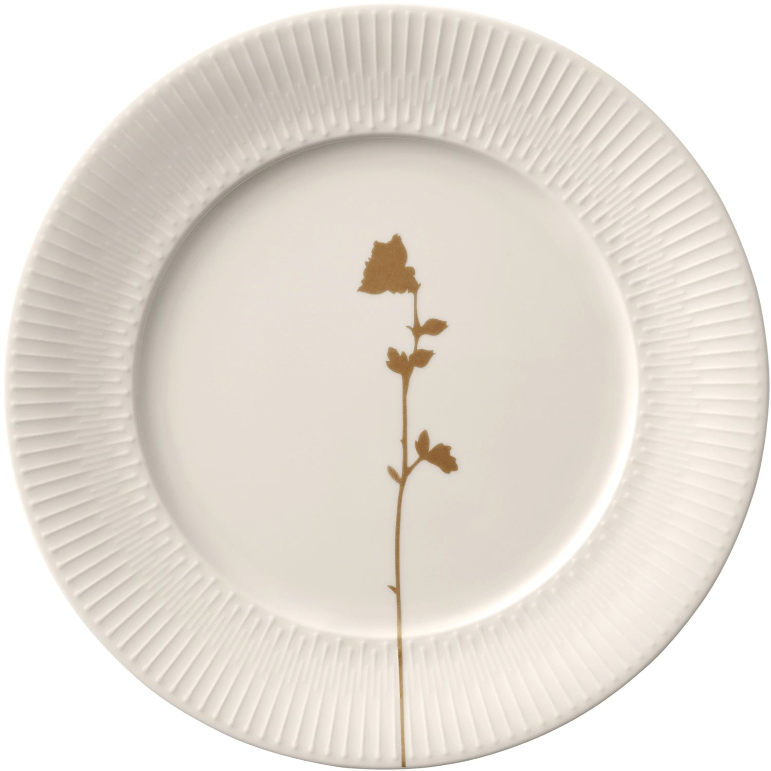 Elegantes Wandbild in Gold und Weiß mit abstraktem Design, ideal für moderne Wohnräume. Hochwertige Verarbeitung von Wallity.