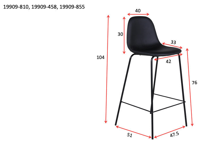 Polar Barstuhl in Schwarz präsentiert im Onlineshop von KAQTU Design AG. Barstuhl ist von Venture Home
