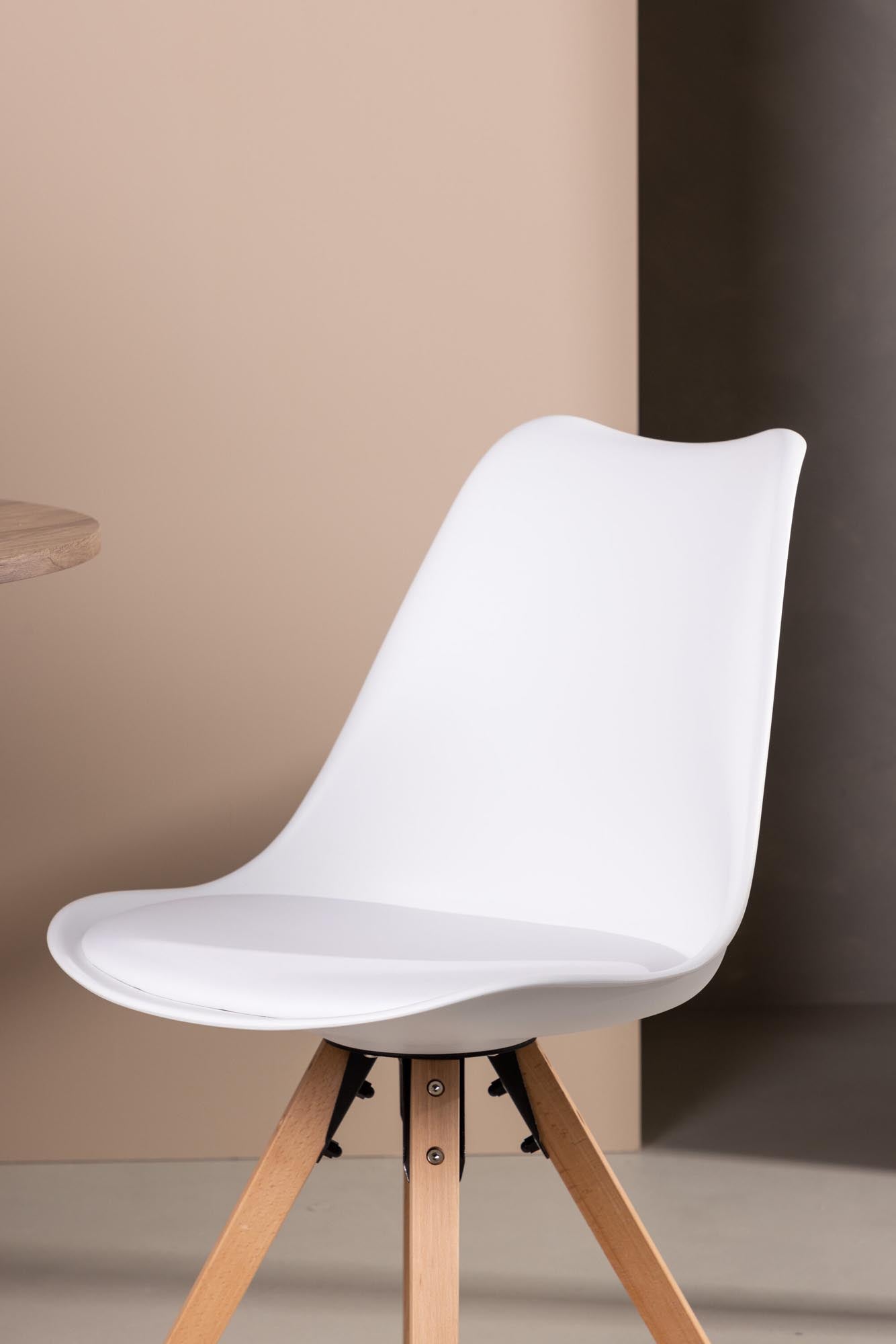 Zeno Stuhl in Weiss / Natur präsentiert im Onlineshop von KAQTU Design AG. Stuhl ist von Venture Home