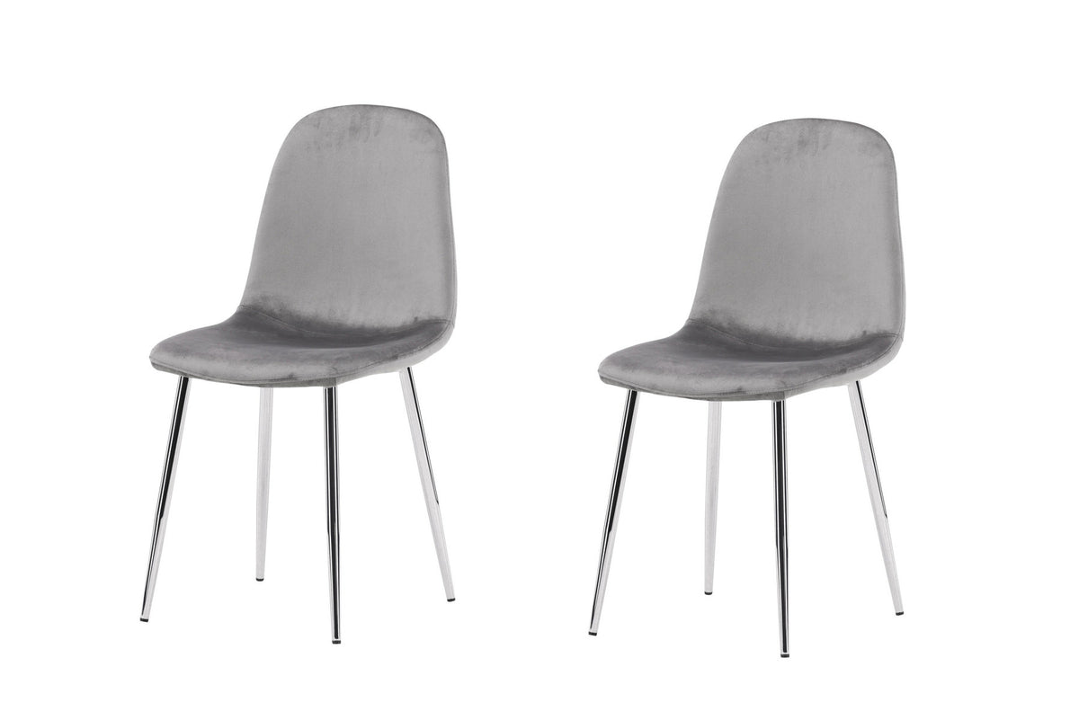 Eva Stuhl in Hellgrau präsentiert im Onlineshop von KAQTU Design AG. Stuhl ist von Venture Home