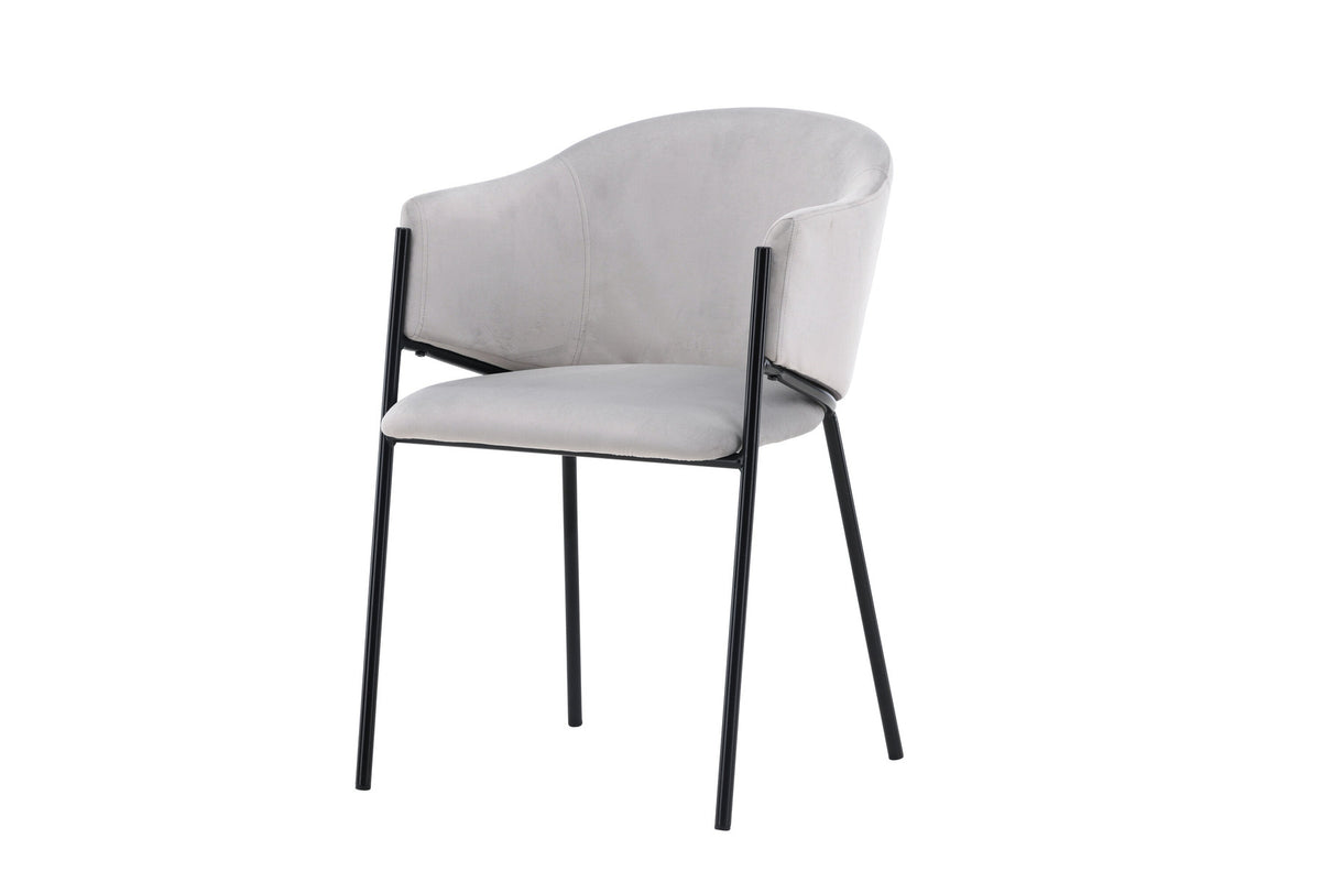 Evelina Esszimmerstuhl in Grau präsentiert im Onlineshop von KAQTU Design AG. Schalenstuhl mit Armlehne ist von Venture Home