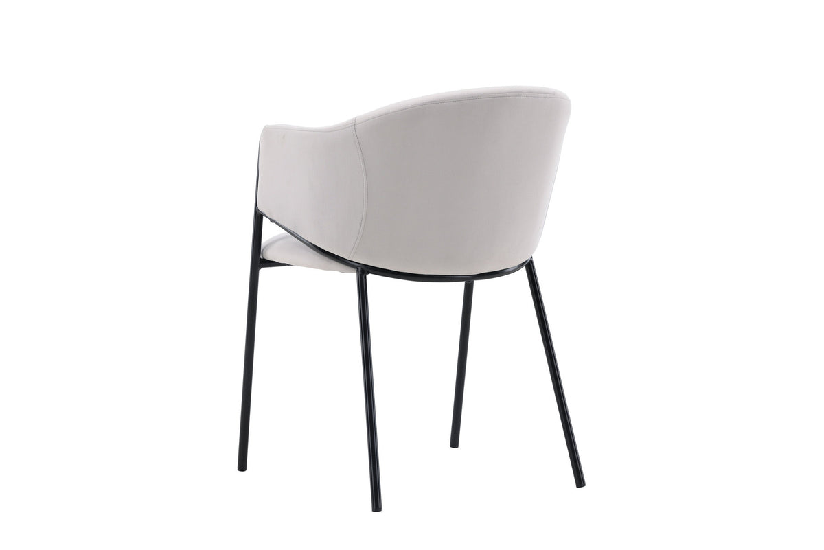 Evelina Esszimmerstuhl in Grau präsentiert im Onlineshop von KAQTU Design AG. Schalenstuhl mit Armlehne ist von Venture Home