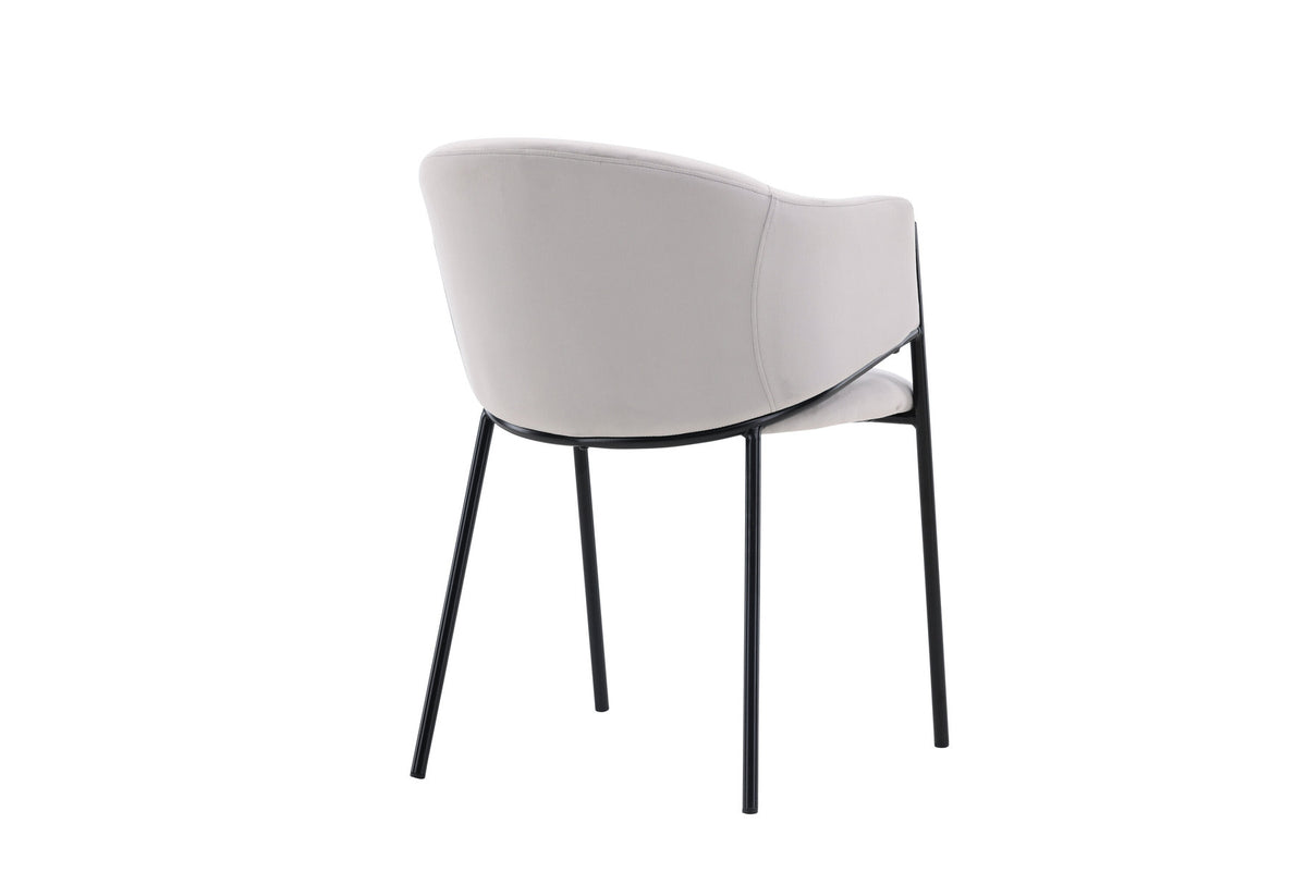 Evelina Esszimmerstuhl in Grau präsentiert im Onlineshop von KAQTU Design AG. Schalenstuhl mit Armlehne ist von Venture Home