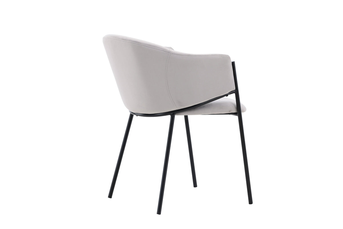 Evelina Esszimmerstuhl in Grau präsentiert im Onlineshop von KAQTU Design AG. Schalenstuhl mit Armlehne ist von Venture Home