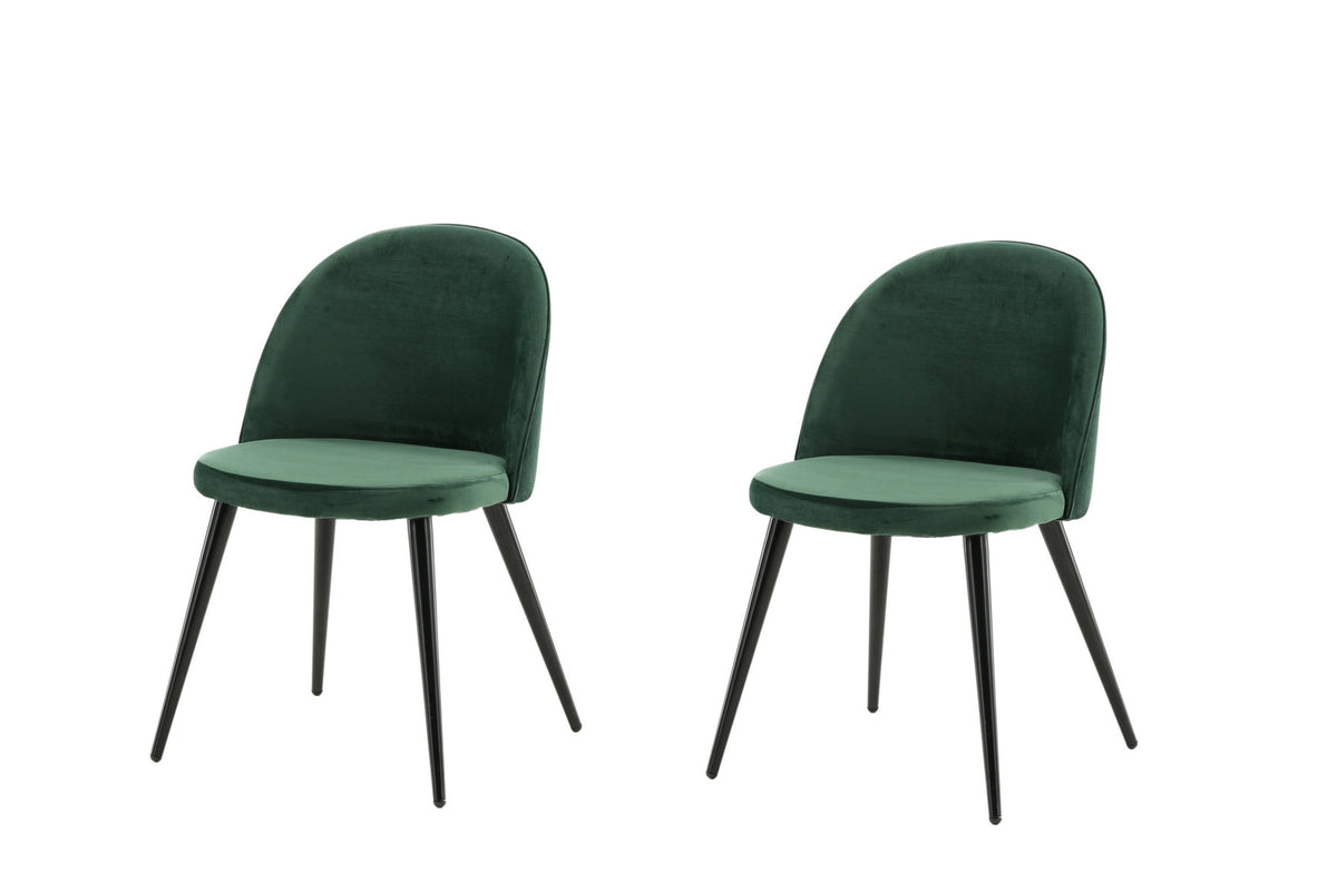 Velvet Matstol Stuhl in Grün / Schwarz präsentiert im Onlineshop von KAQTU Design AG. Schalenstuhl ist von Venture Home