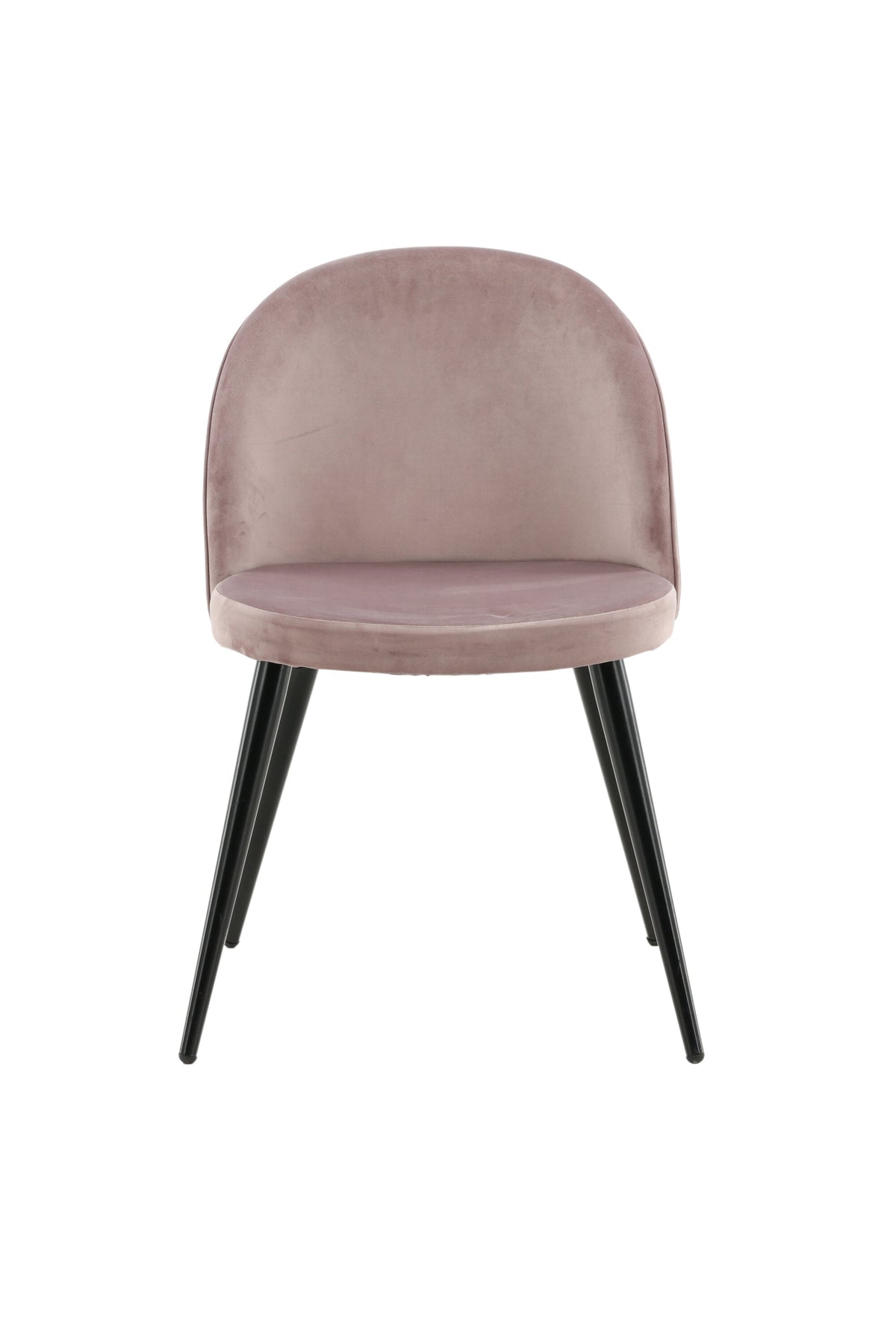 Velvet Matstol Stuhl in Altrosa / Schwarz präsentiert im Onlineshop von KAQTU Design AG. Schalenstuhl ist von Venture Home