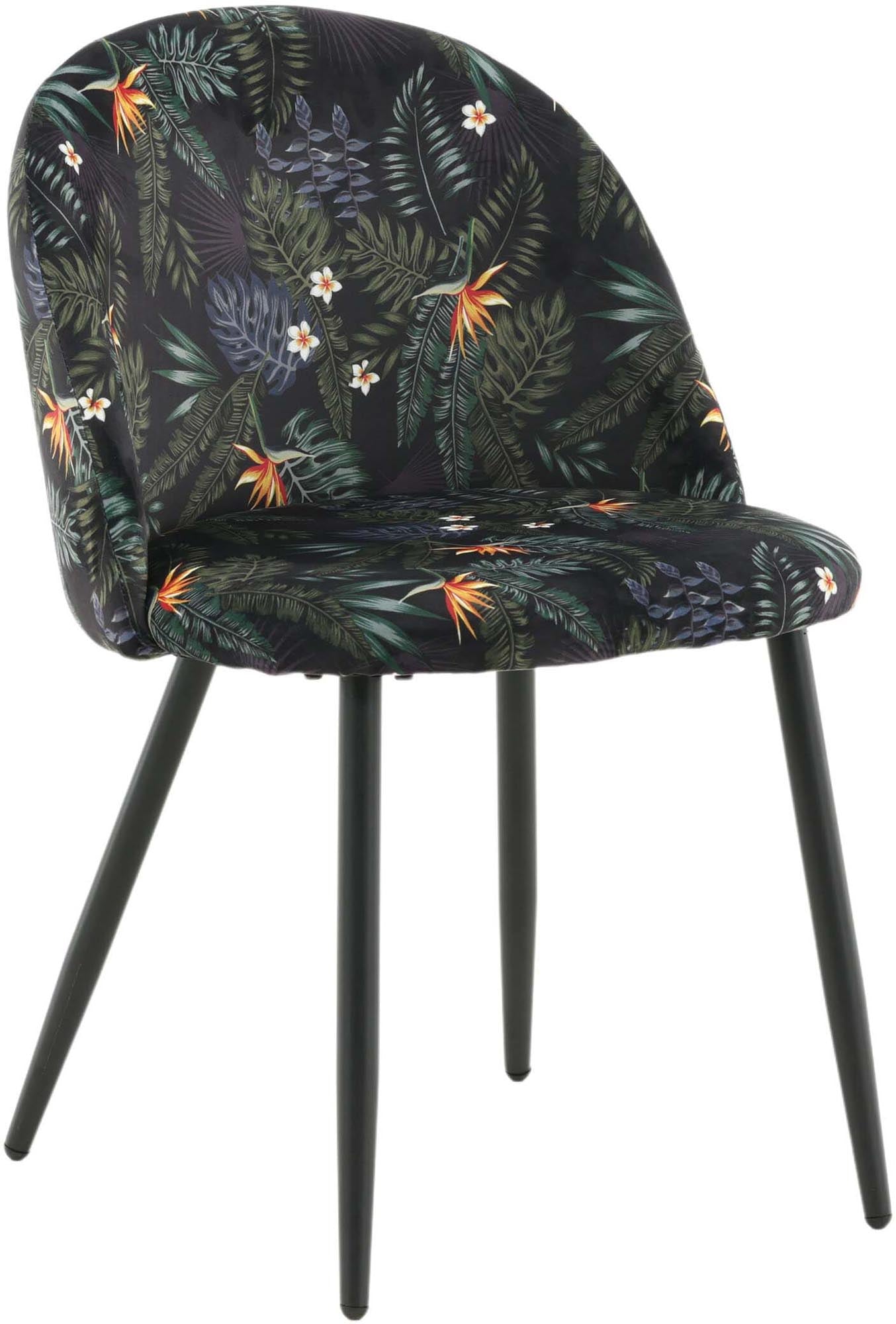 Luxuriöser Velvet Stuhl von Venture Home: Edler Samtbezug, ergonomische Form und stilvolle Metallbeine für ein unvergessliches Sitzerlebnis.