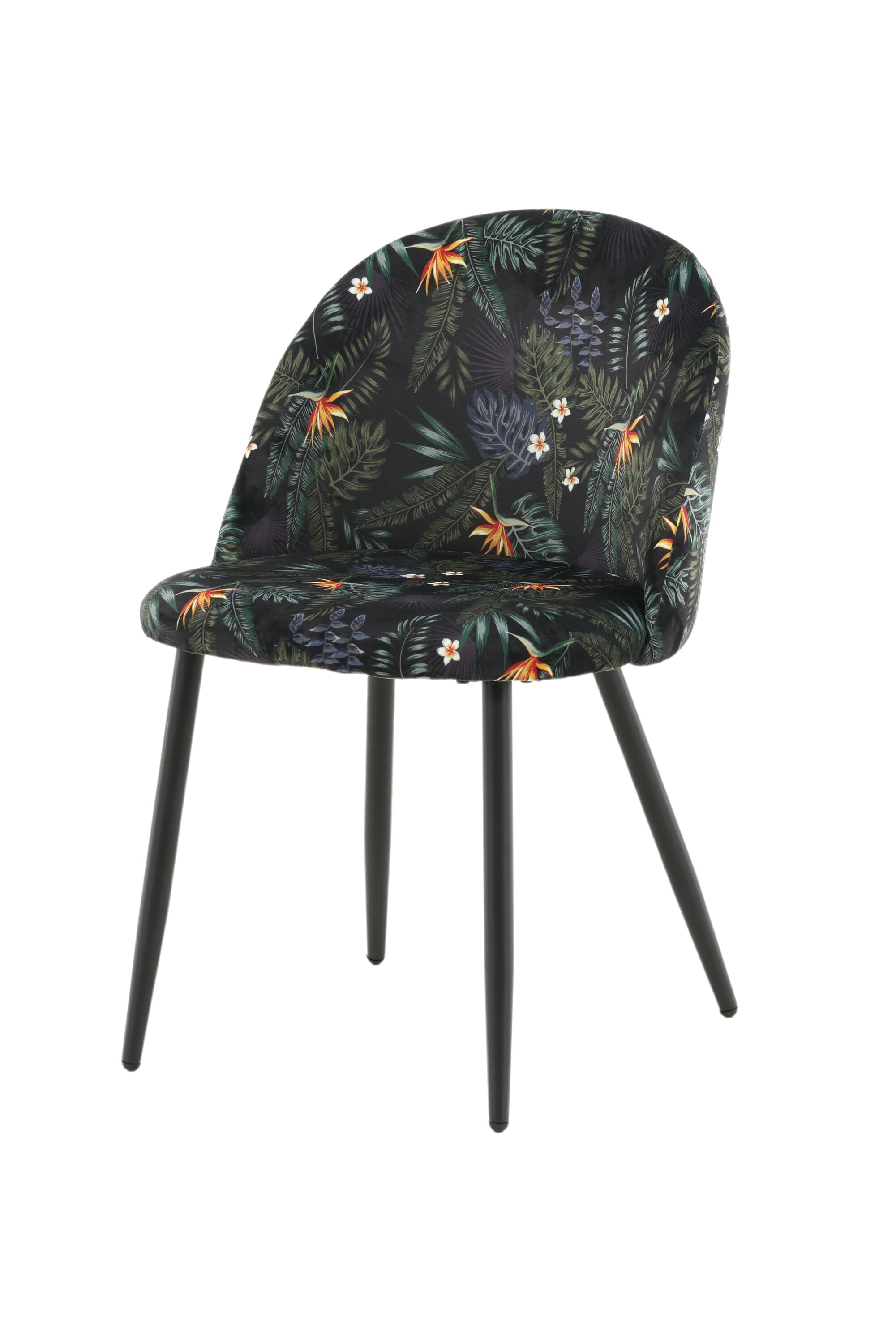 Velvet Stuhl in Flower/Schwarz präsentiert im Onlineshop von KAQTU Design AG. Schalenstuhl ist von Venture Home