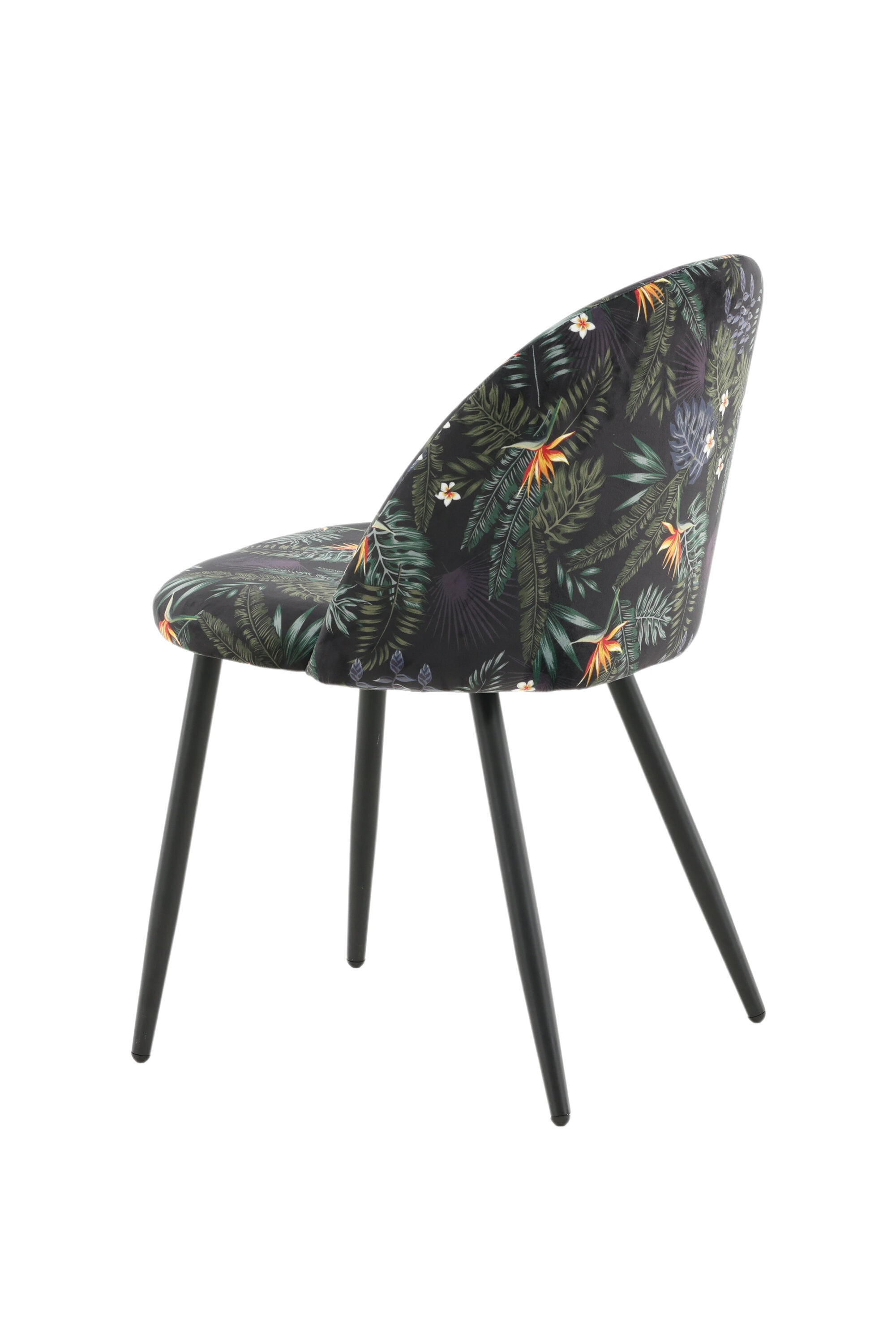 Velvet Stuhl in Flower/Schwarz präsentiert im Onlineshop von KAQTU Design AG. Schalenstuhl ist von Venture Home