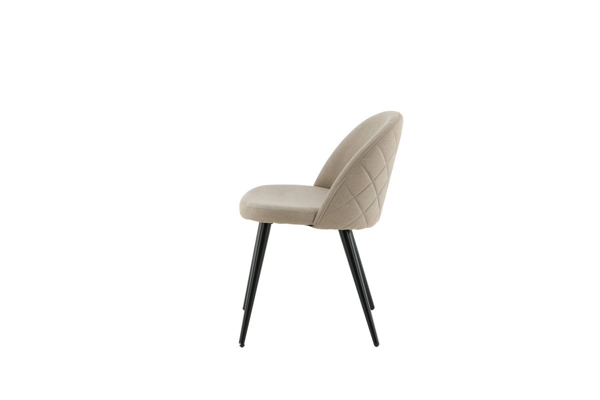 Velvet Stitches Stuhl in Beige präsentiert im Onlineshop von KAQTU Design AG. Stuhl ist von Venture Home