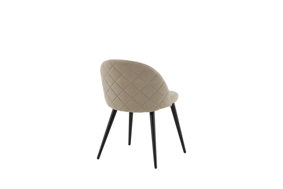 Velvet Stitches Stuhl in Beige präsentiert im Onlineshop von KAQTU Design AG. Stuhl ist von Venture Home