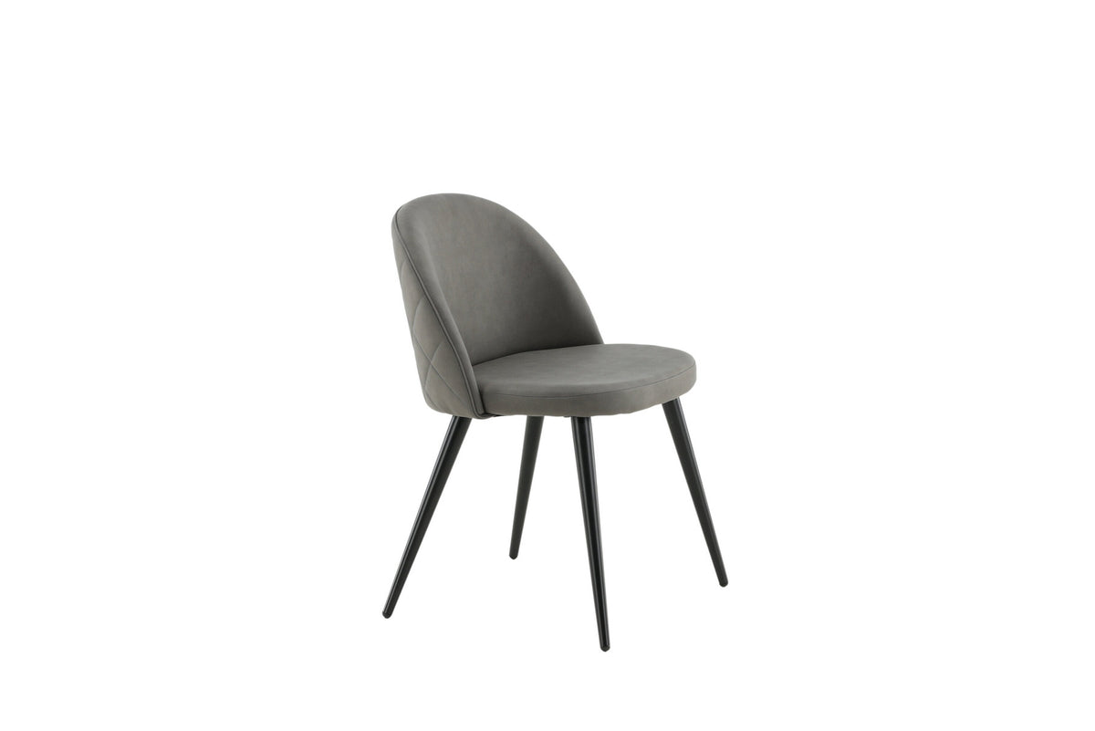 Velvet Stitches Stuhl in Grau präsentiert im Onlineshop von KAQTU Design AG. Stuhl ist von Venture Home