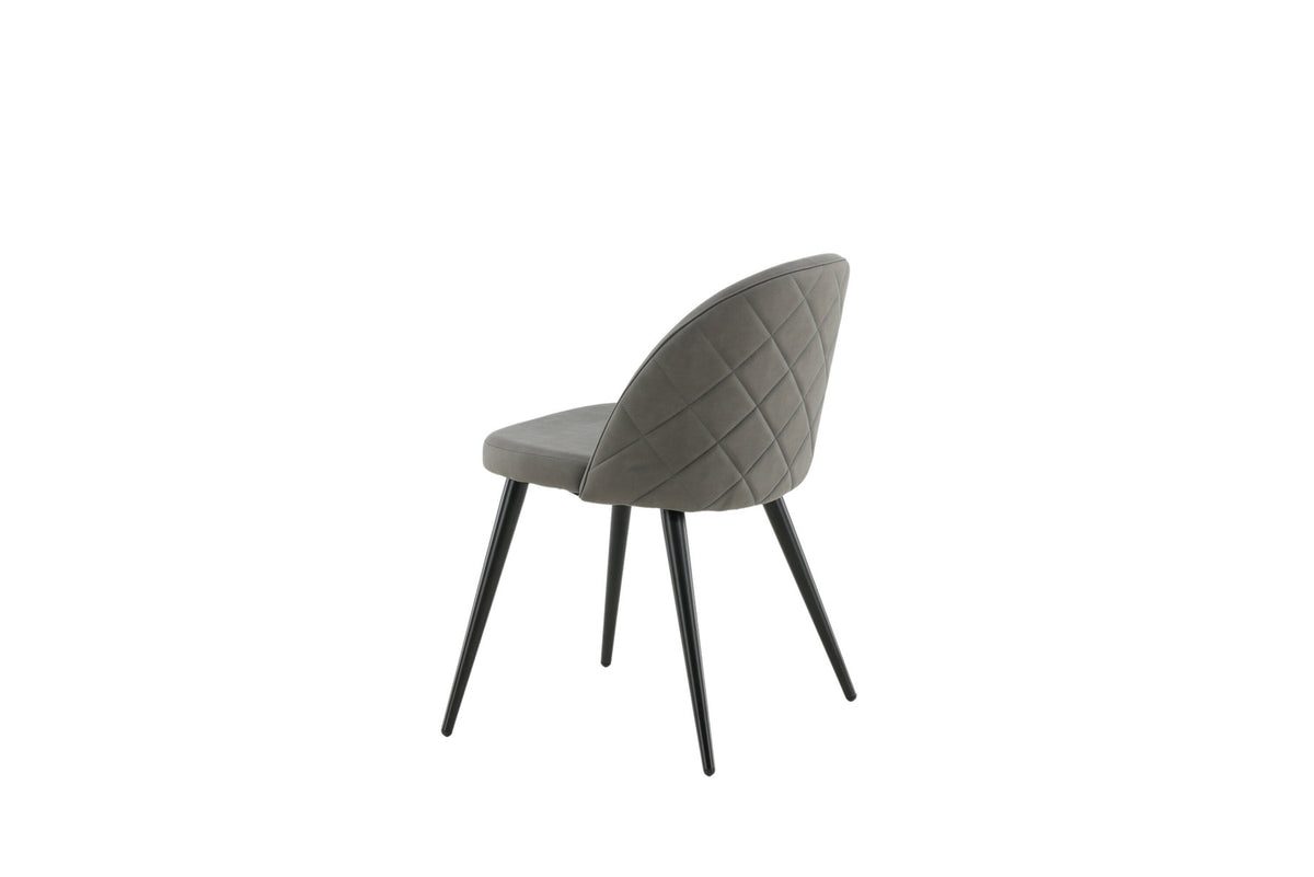 Velvet Stitches Stuhl in Grau präsentiert im Onlineshop von KAQTU Design AG. Stuhl ist von Venture Home