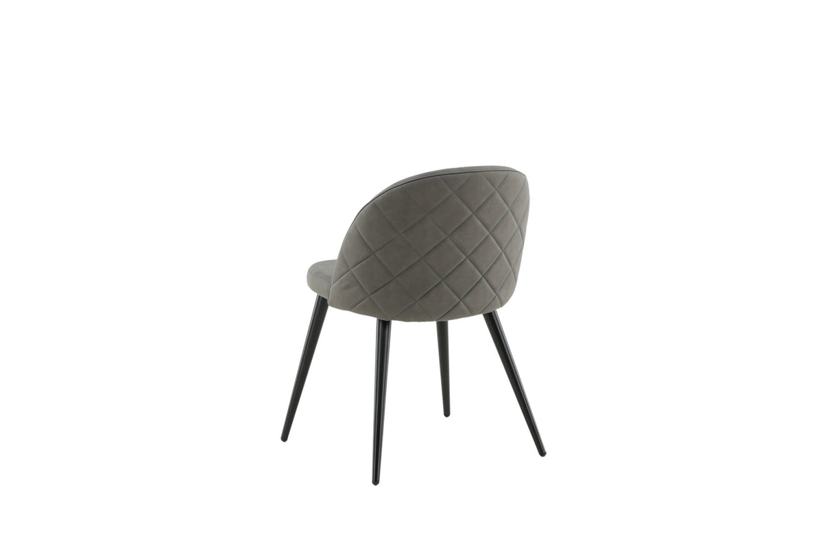 Velvet Stitches Stuhl in Grau präsentiert im Onlineshop von KAQTU Design AG. Stuhl ist von Venture Home