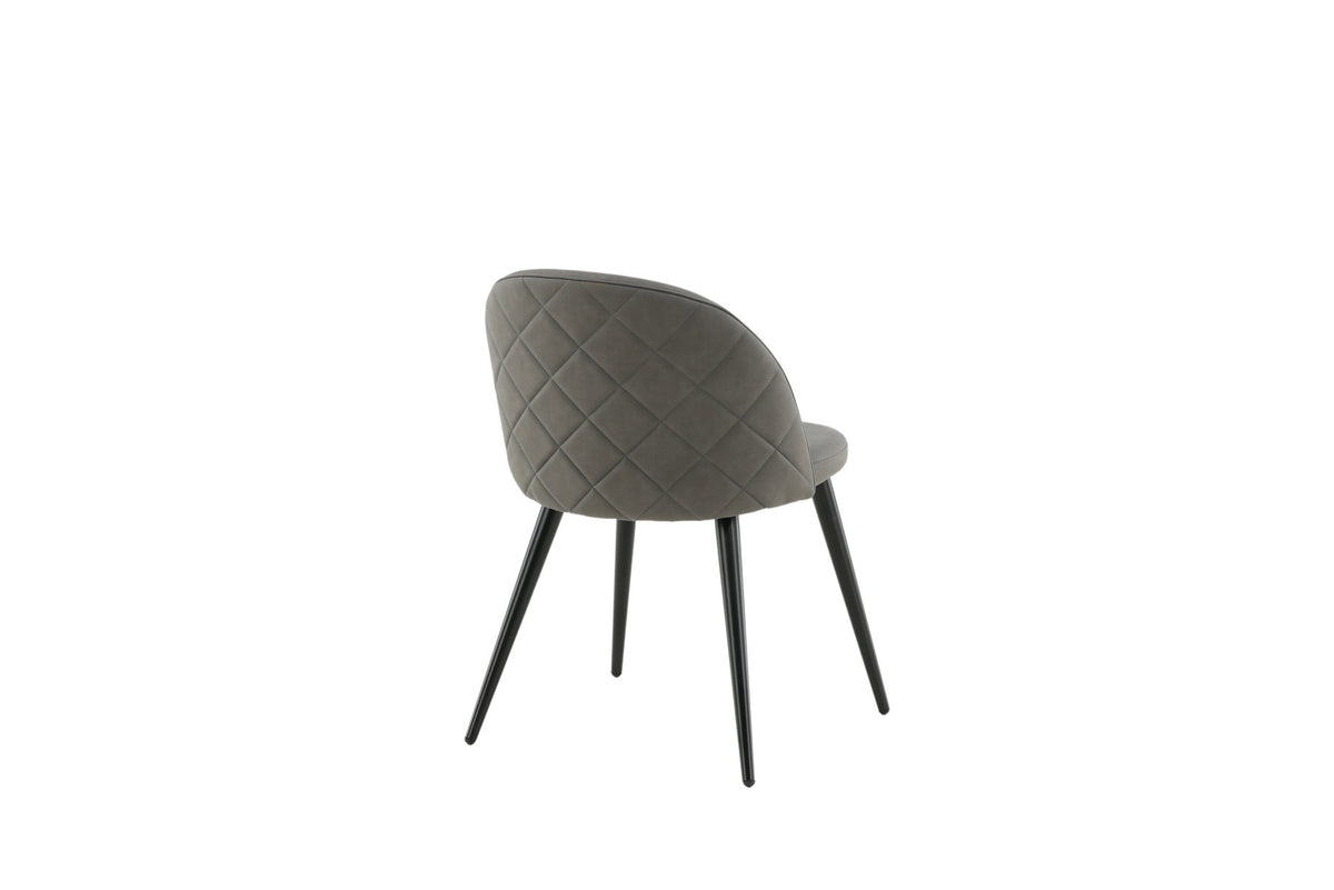 Velvet Stitches Stuhl in Grau präsentiert im Onlineshop von KAQTU Design AG. Stuhl ist von Venture Home