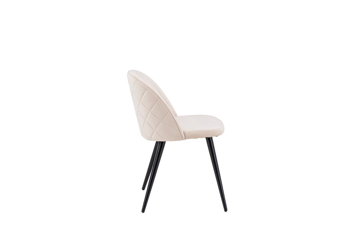 Velvet Stitches Stuhl in Beige präsentiert im Onlineshop von KAQTU Design AG. Schalenstuhl ist von Venture Home