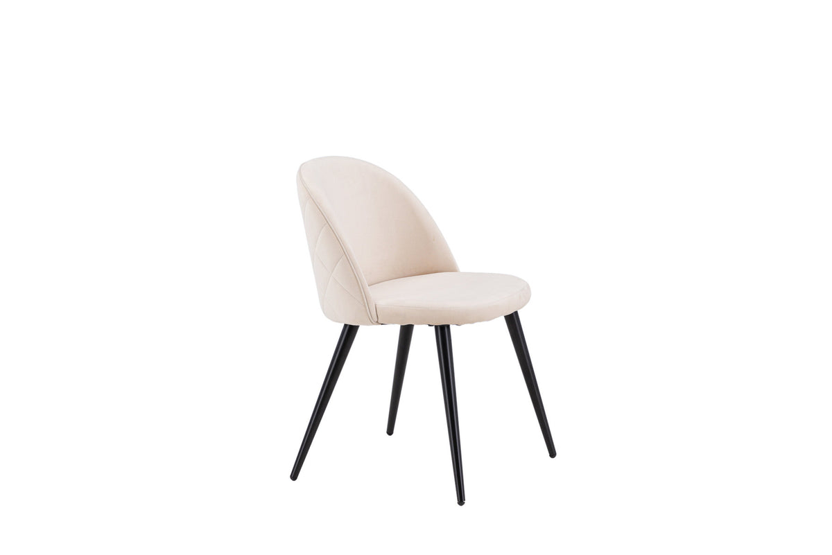 Velvet Stitches Stuhl in Beige präsentiert im Onlineshop von KAQTU Design AG. Schalenstuhl ist von Venture Home