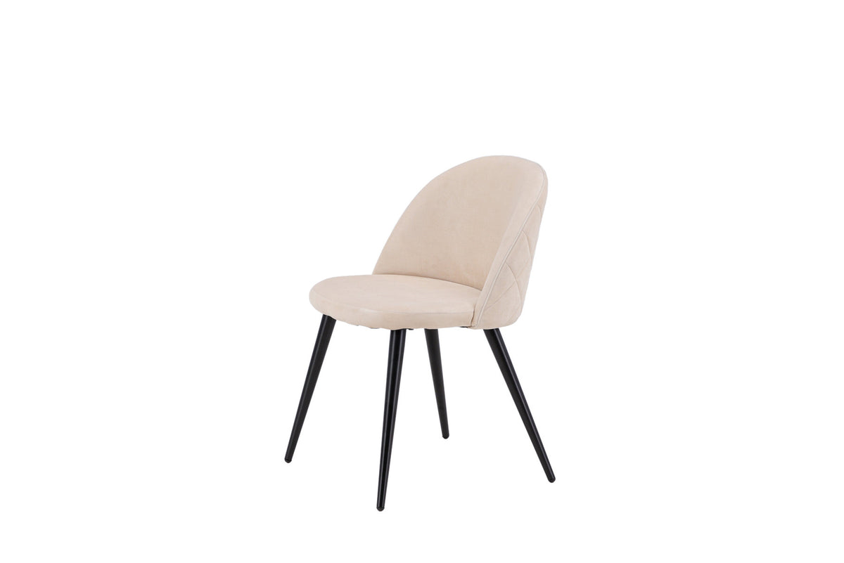 Velvet Stitches Stuhl in Beige präsentiert im Onlineshop von KAQTU Design AG. Schalenstuhl ist von Venture Home